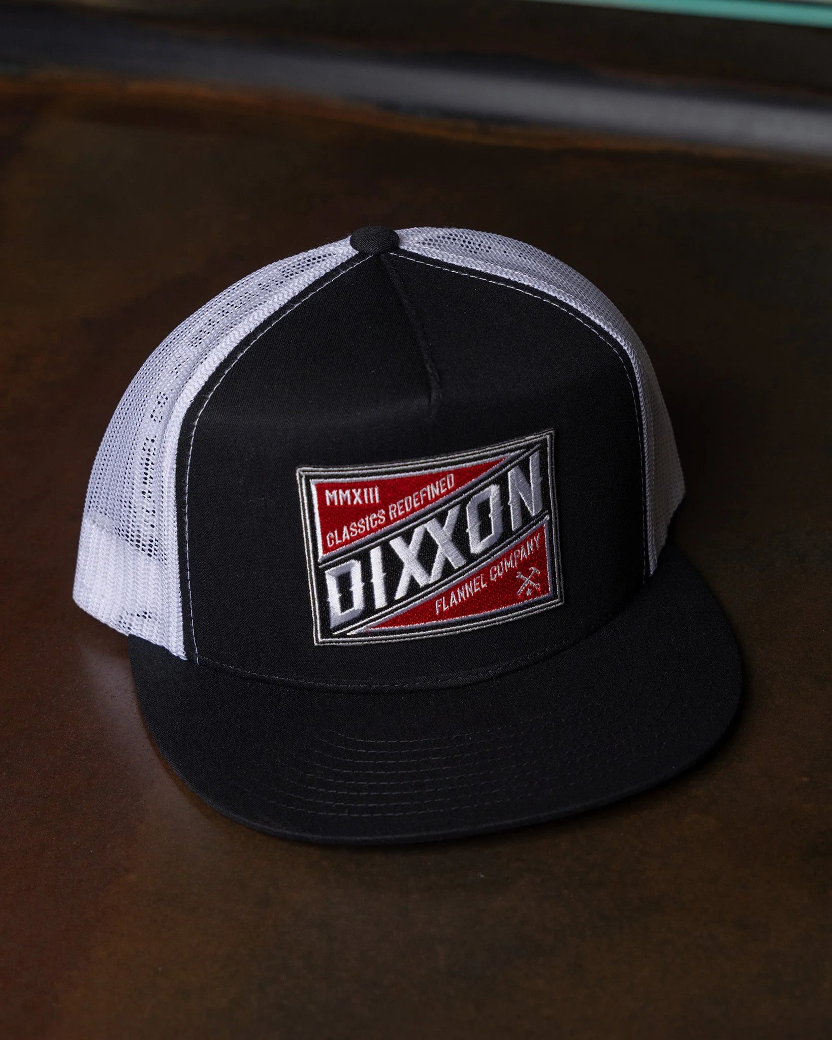 Classics Redefined Flat Bill Trucker Snapback - Red, White, & Black 4 Classics Redefined Flat Bill Trucker Snapback - Red, White, & Black