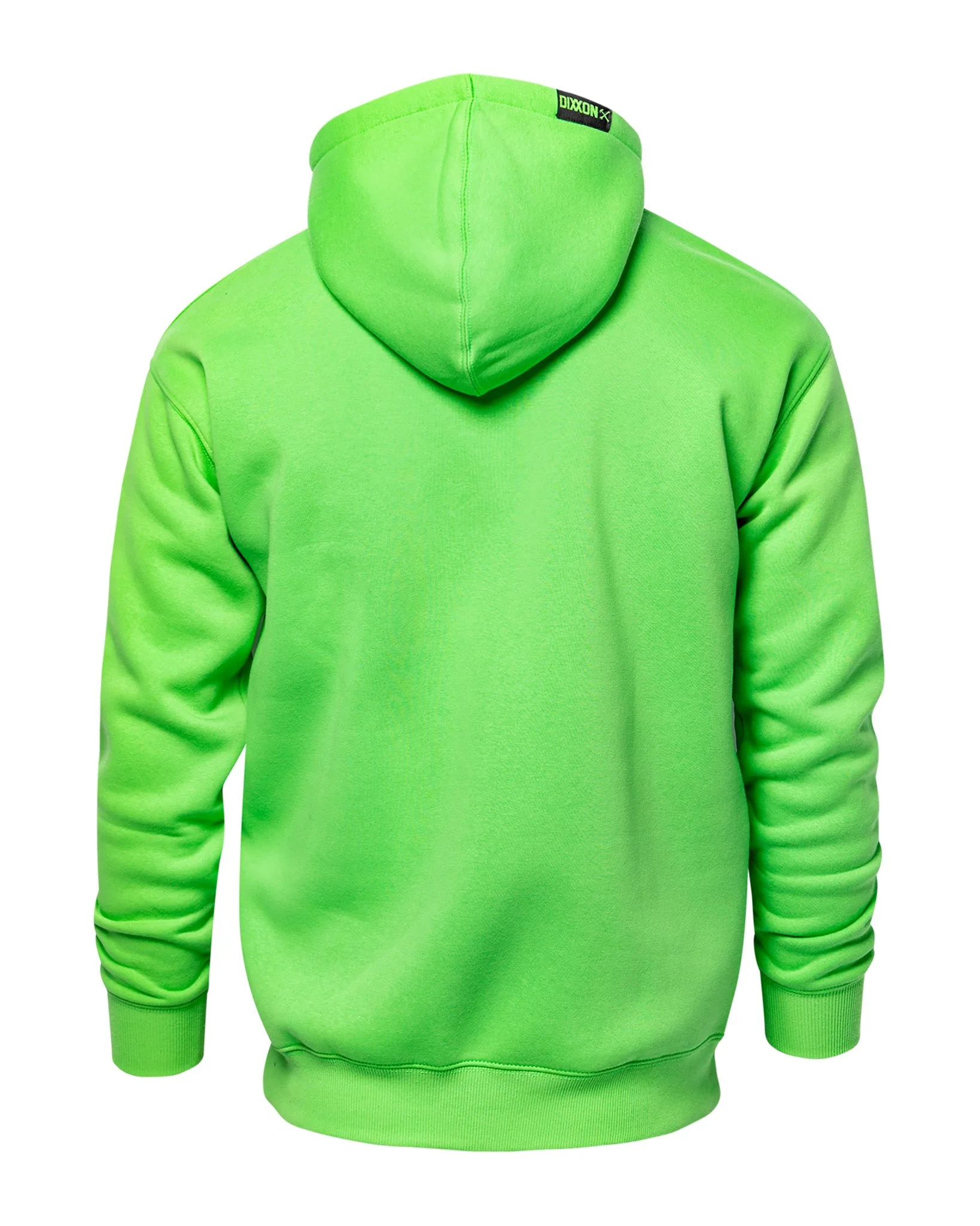 Black Streamline Pullover Hoodie - Safety Green