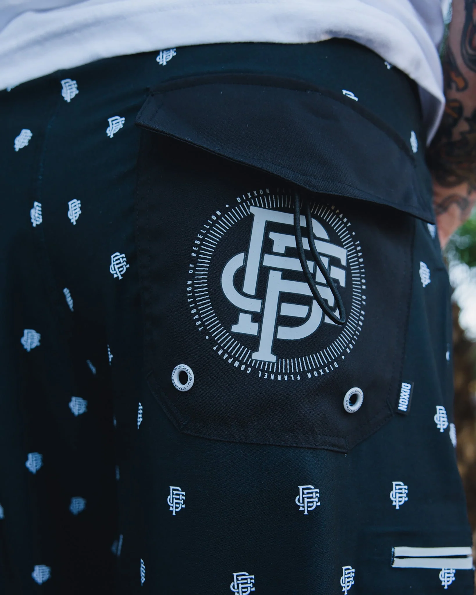 Gray Insignia Boardshorts - Black