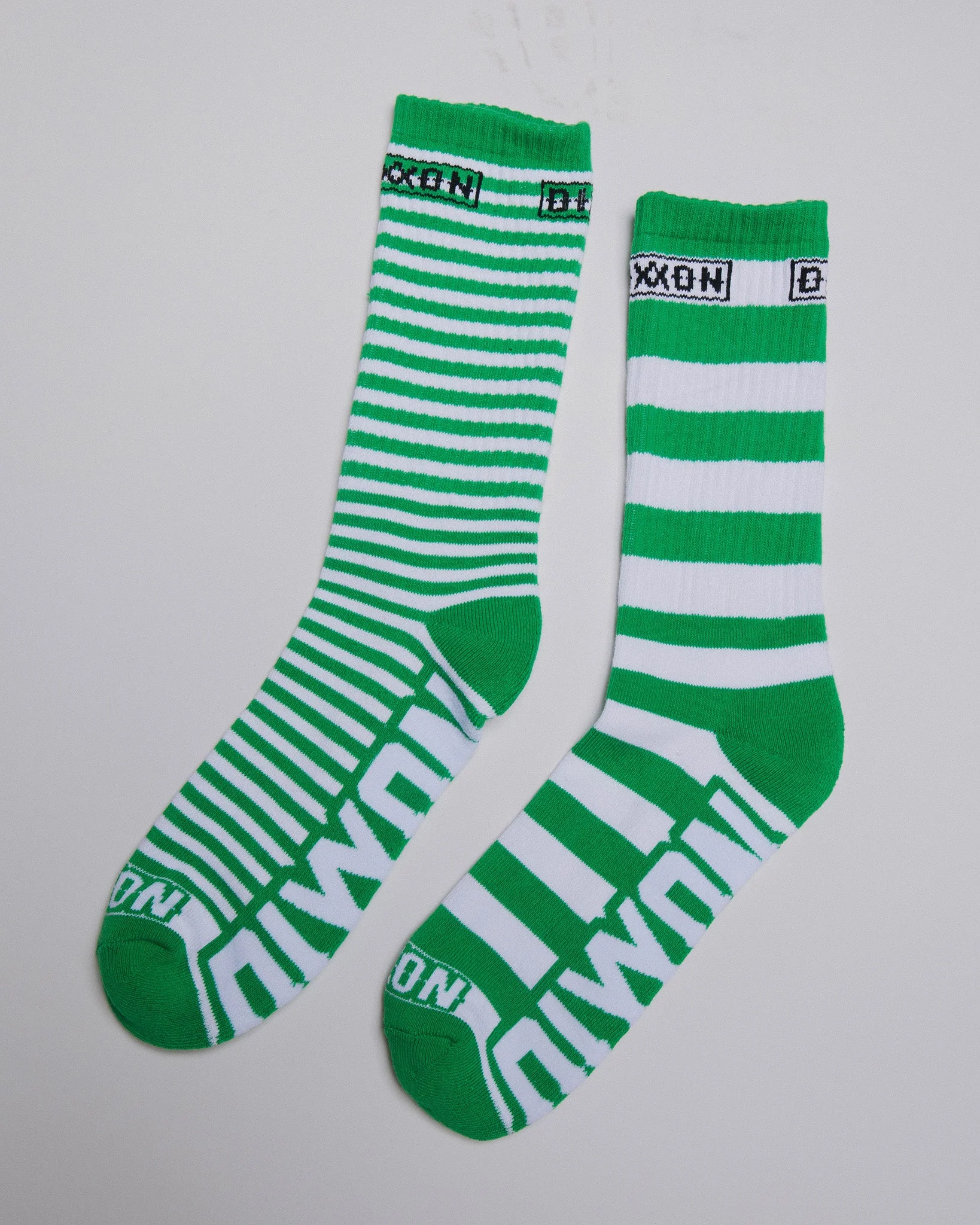 Striper Premium Crew Socks - Green & White