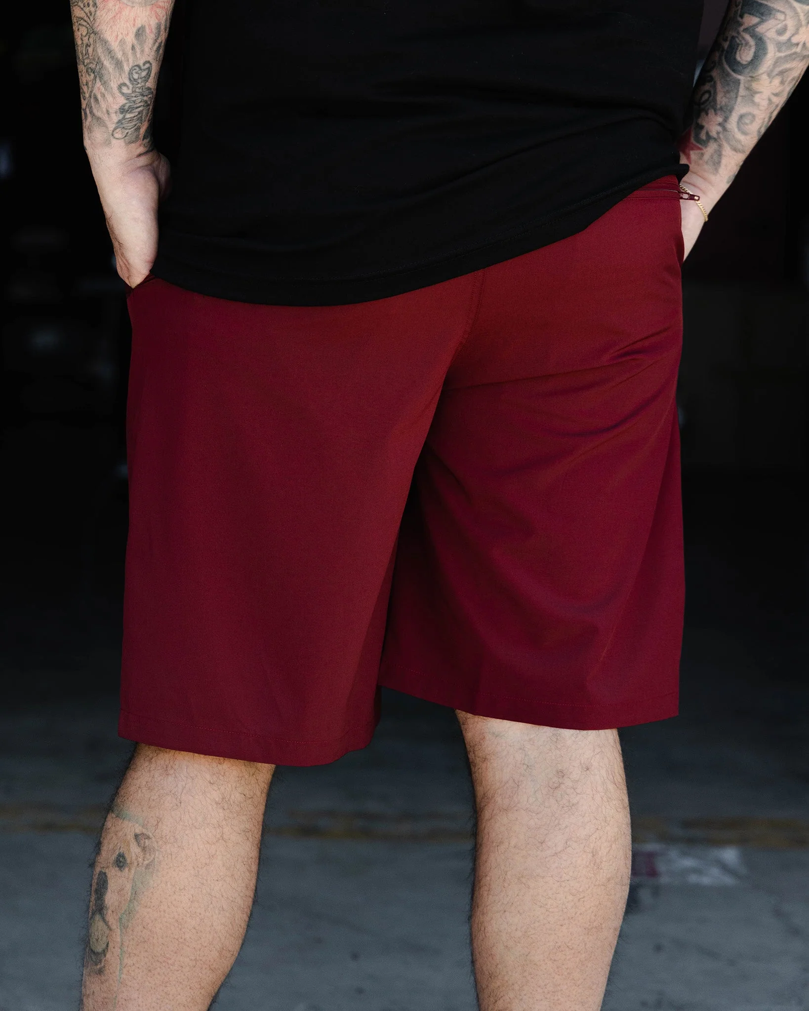 Hybrid Shorts - Maroon
