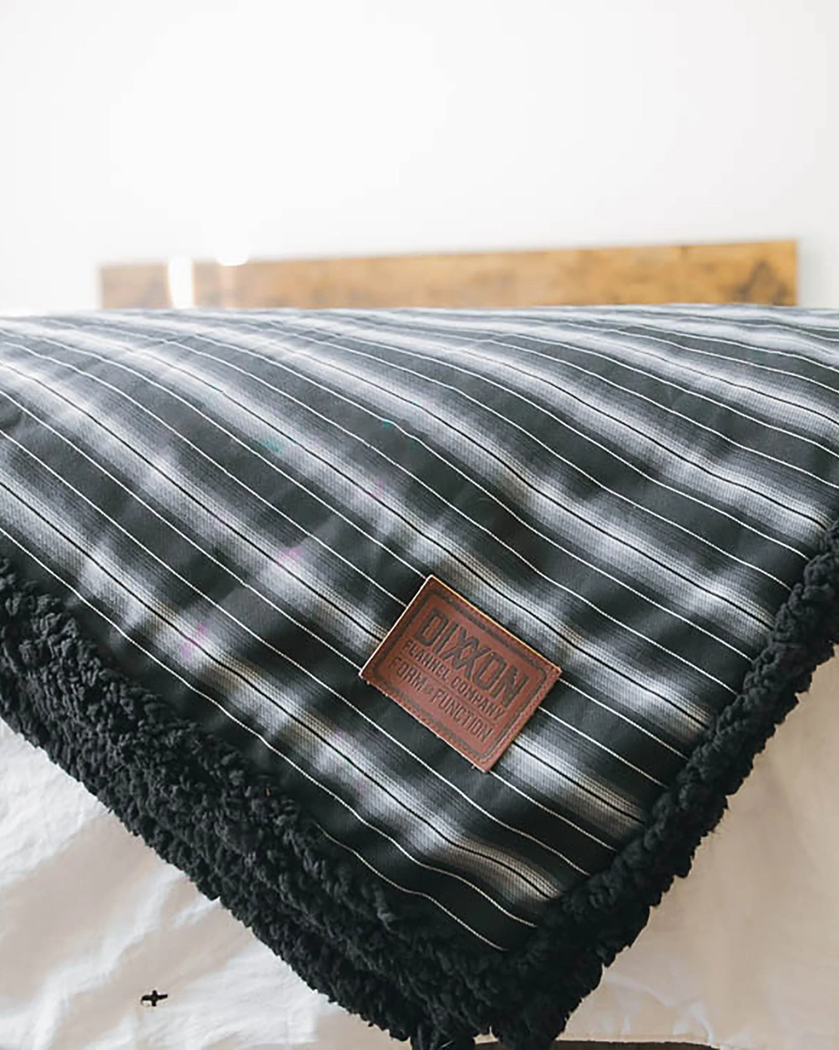 Black Serape Flannel Sherpa Blanket 3 Black Serape Flannel Sherpa Blanket