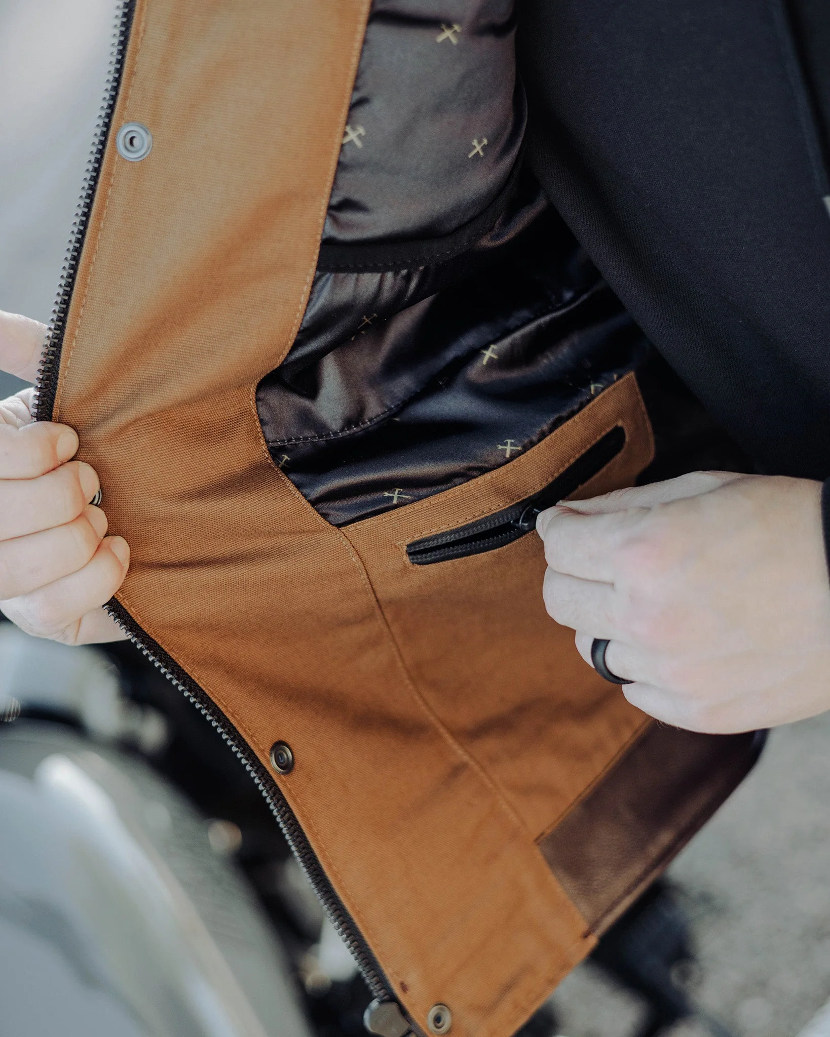 Jackson Leather & Canvas Vest - Brown 7 Jackson Leather & Canvas Vest - Brown