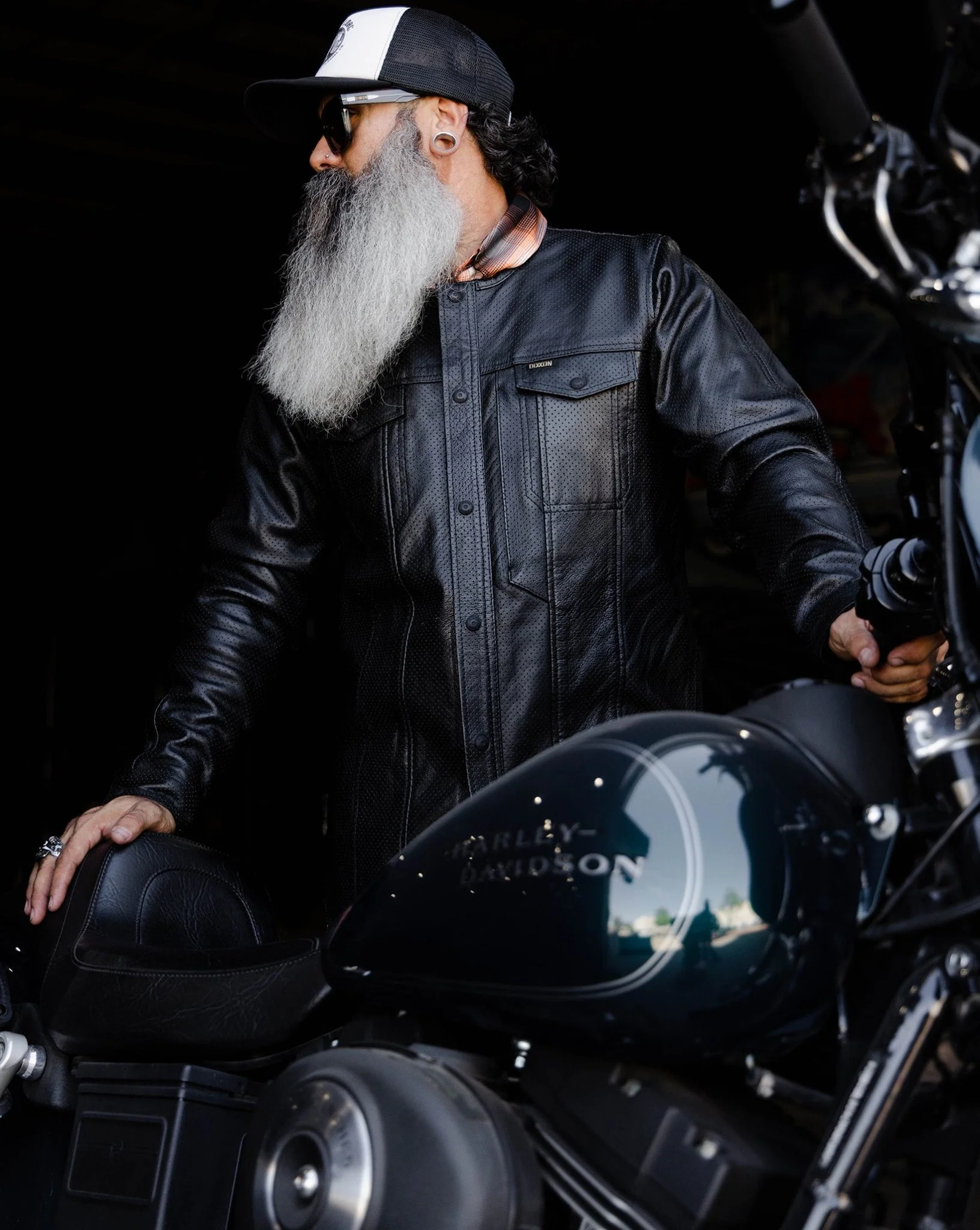 Reno Perforated Leather Shirt