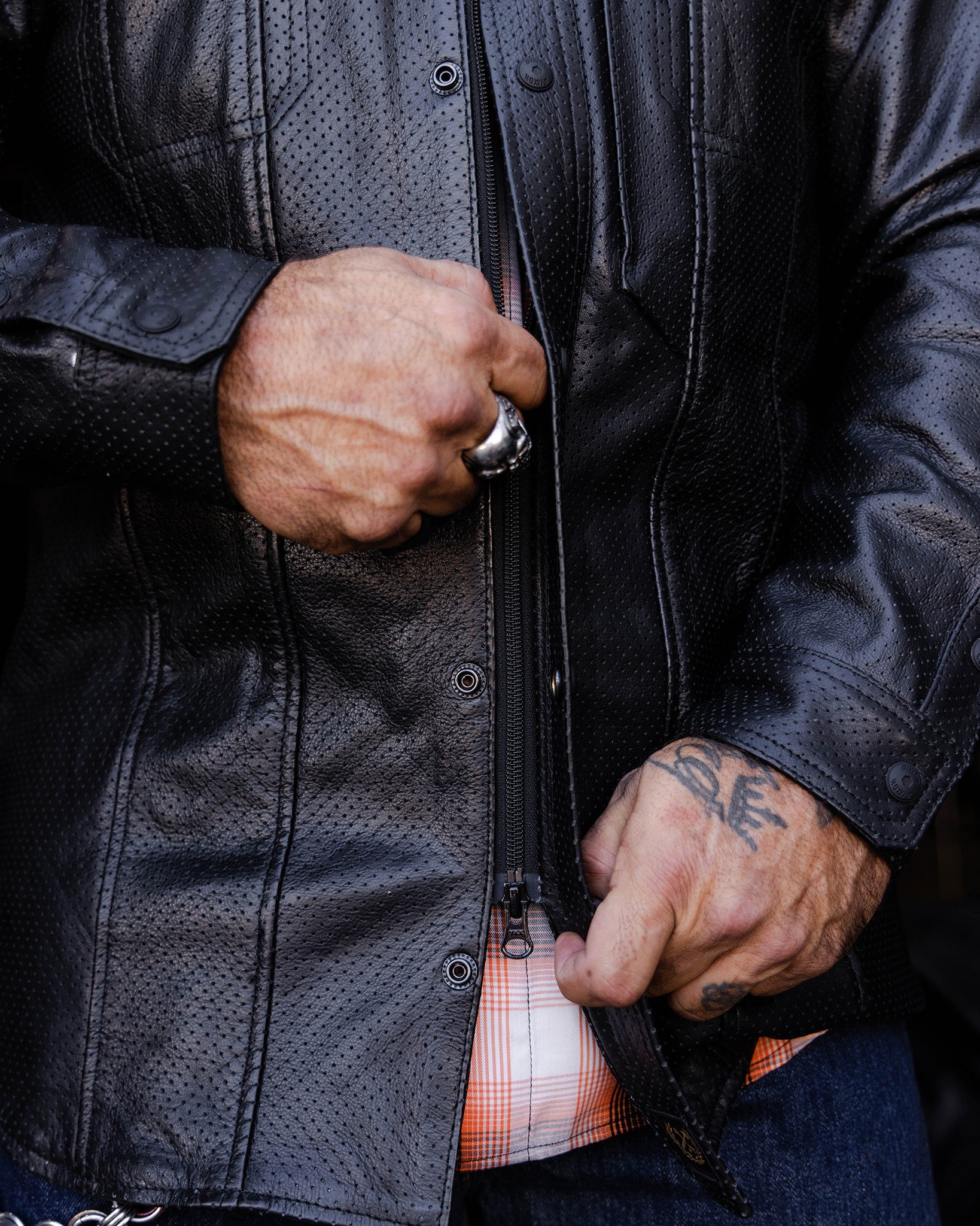 Reno Perforated Leather Shirt 7 Reno Perforated Leather Shirt