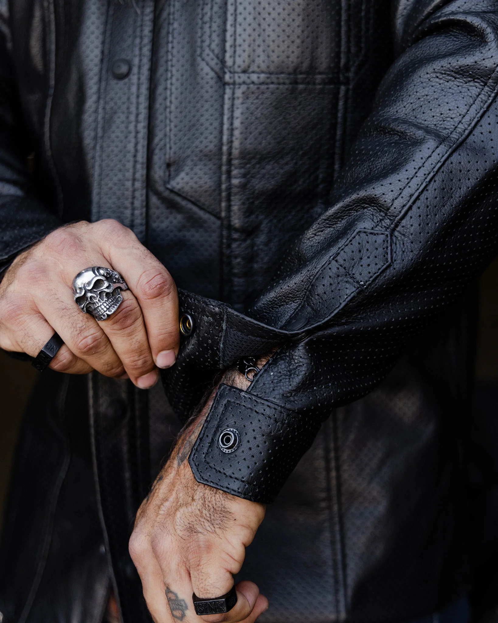 Reno Perforated Leather Shirt 8 Reno Perforated Leather Shirt