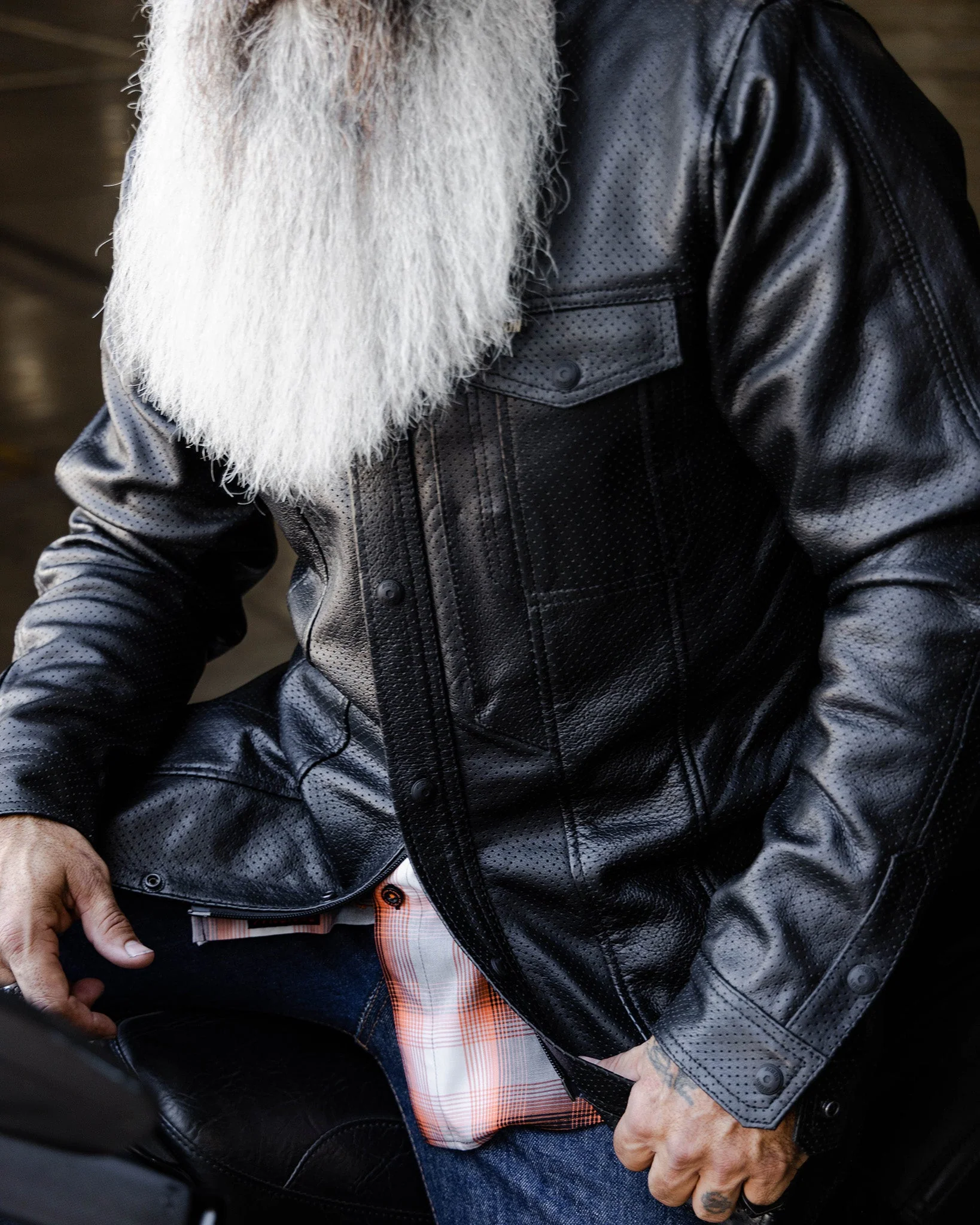 Reno Perforated Leather Shirt 9 Reno Perforated Leather Shirt