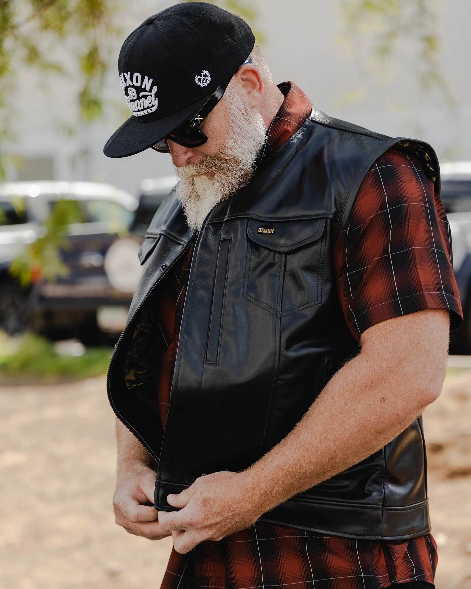 Walker Leather Vest - Black