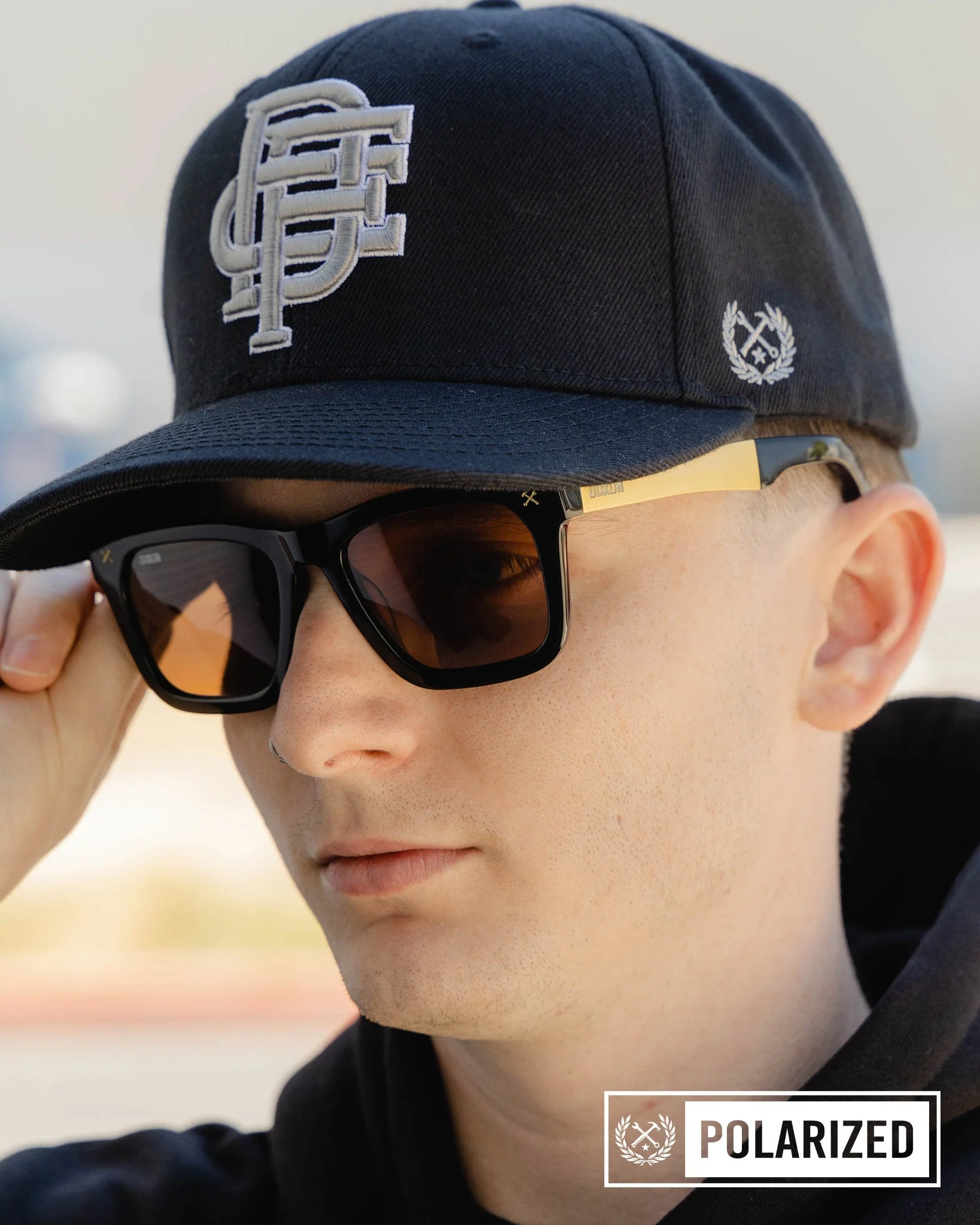 Anvil Metal Sunglasses - Brown & Bronze Polarized