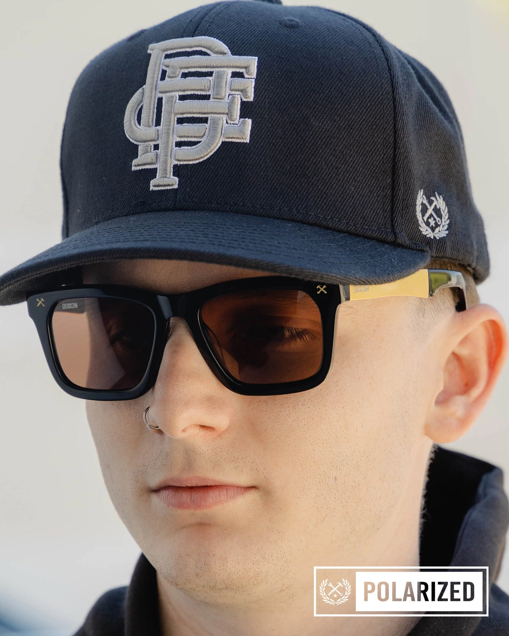 Anvil Metal Sunglasses - Brown & Bronze Polarized