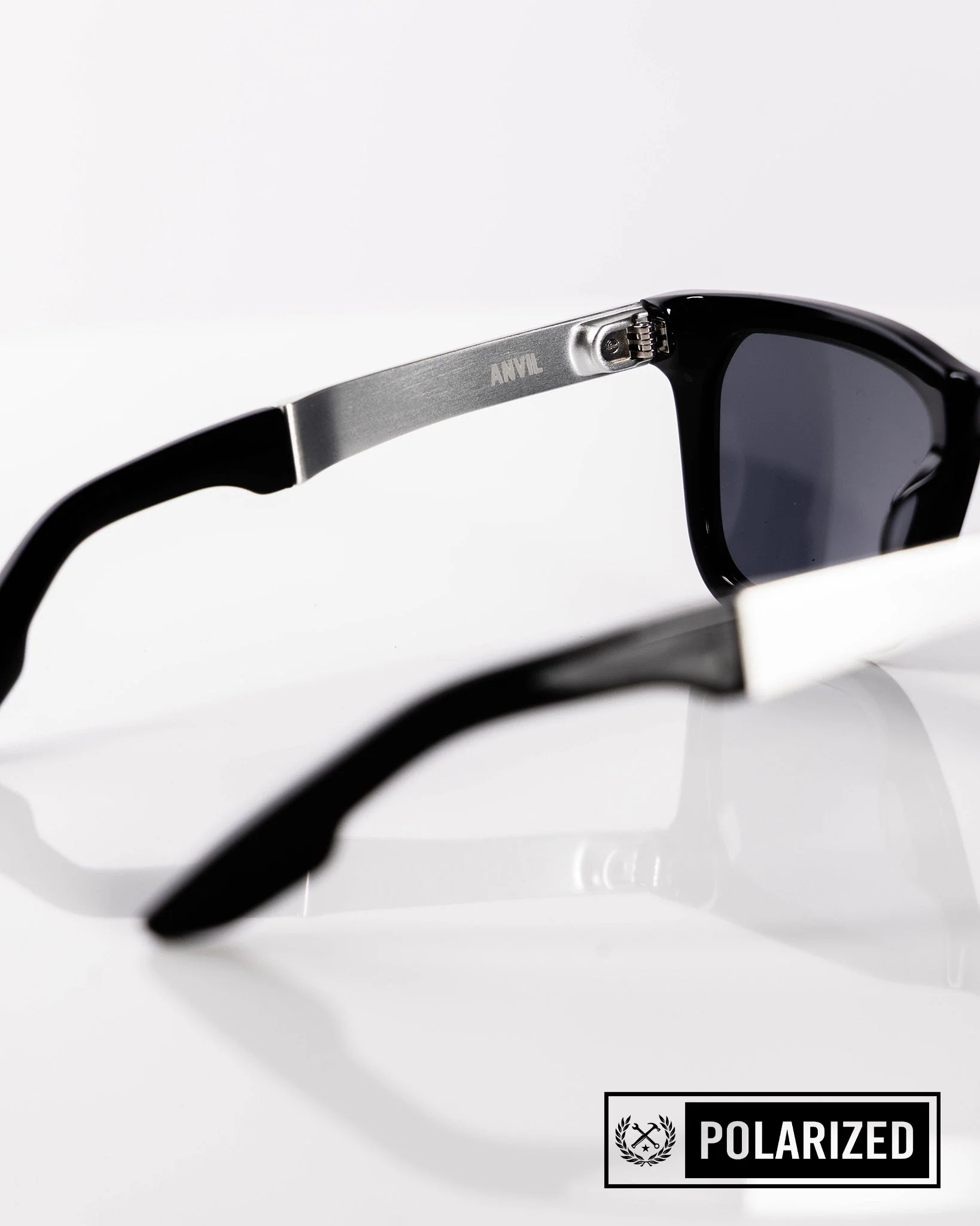 Anvil Metal Sunglasses - Black & Gray Polarized 4 Anvil Metal Sunglasses - Black & Gray Polarized