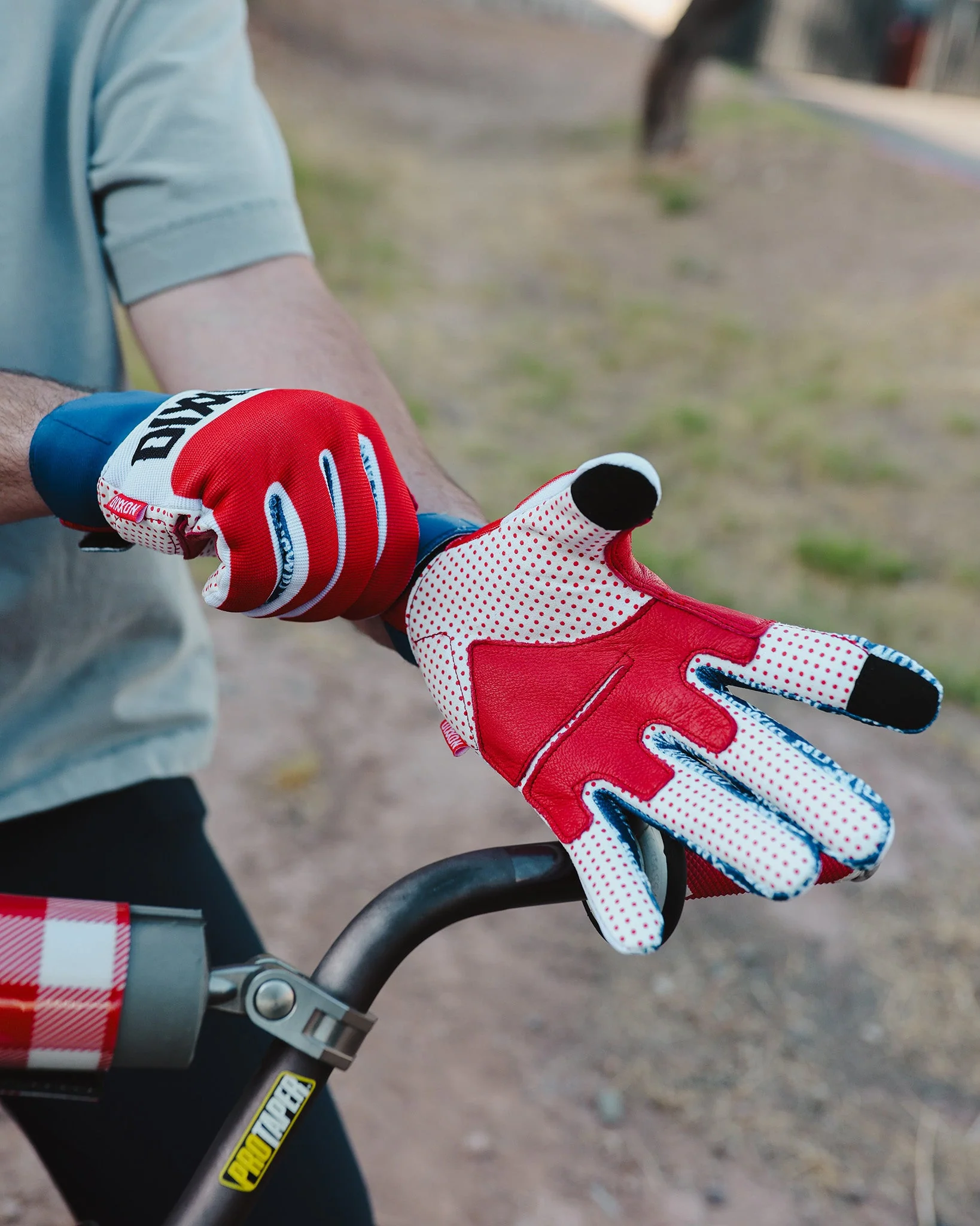 BRAAP Moto Gloves - Red, White, & Blue 3 BRAAP Moto Gloves - Red, White, & Blue
