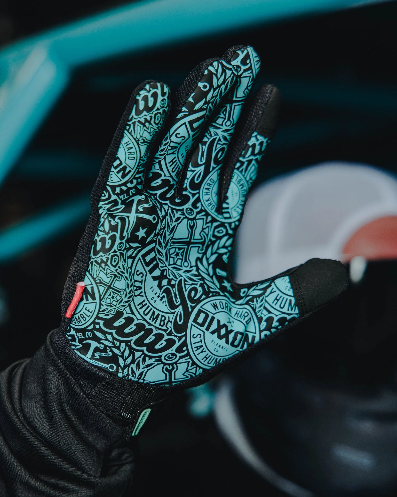 BRAAP Moto Gloves - Aqua Yeww! 4 BRAAP Moto Gloves - Aqua Yeww!
