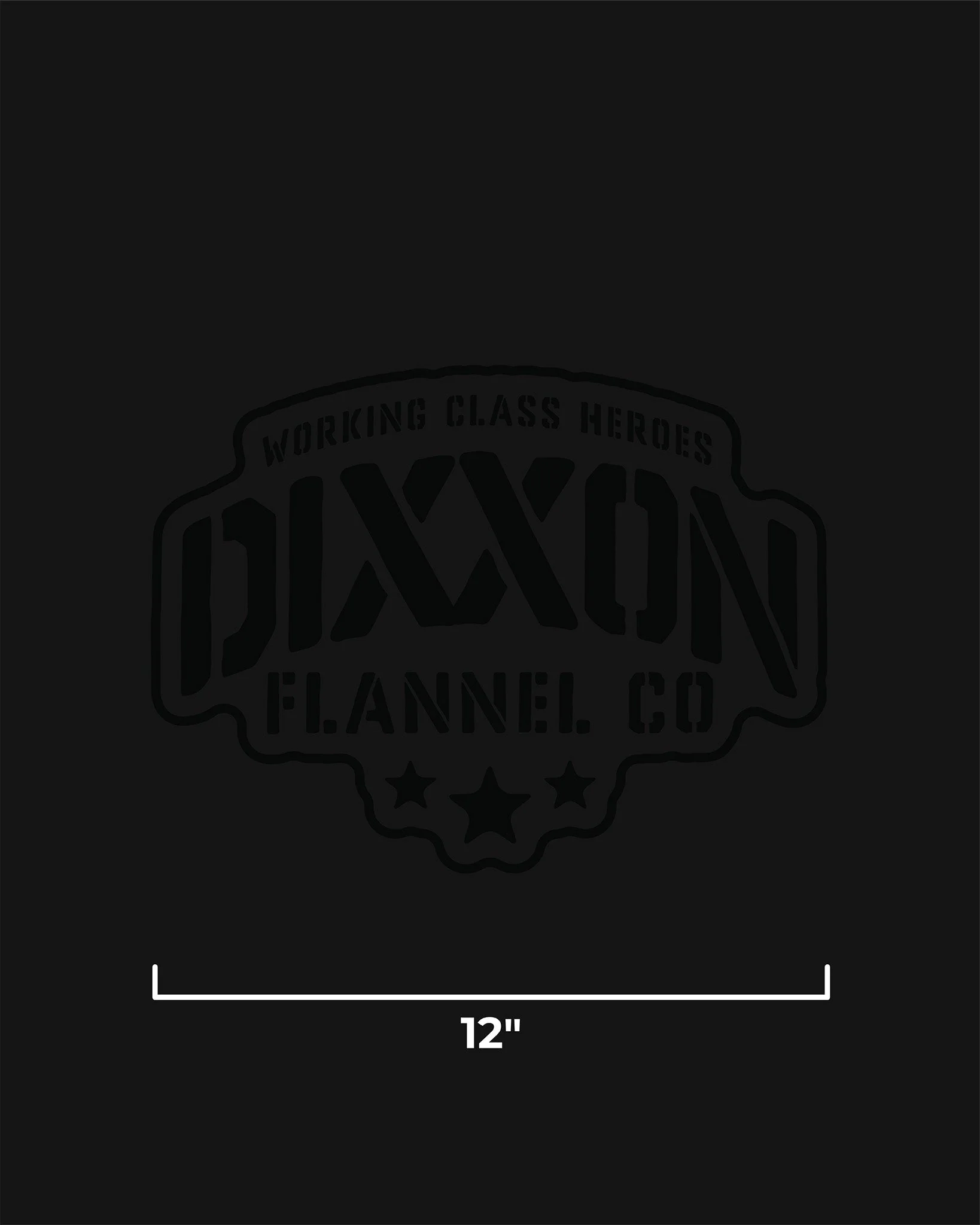 Stencil 12" Die Cut Sticker 3 Stencil 12" Die Cut Sticker