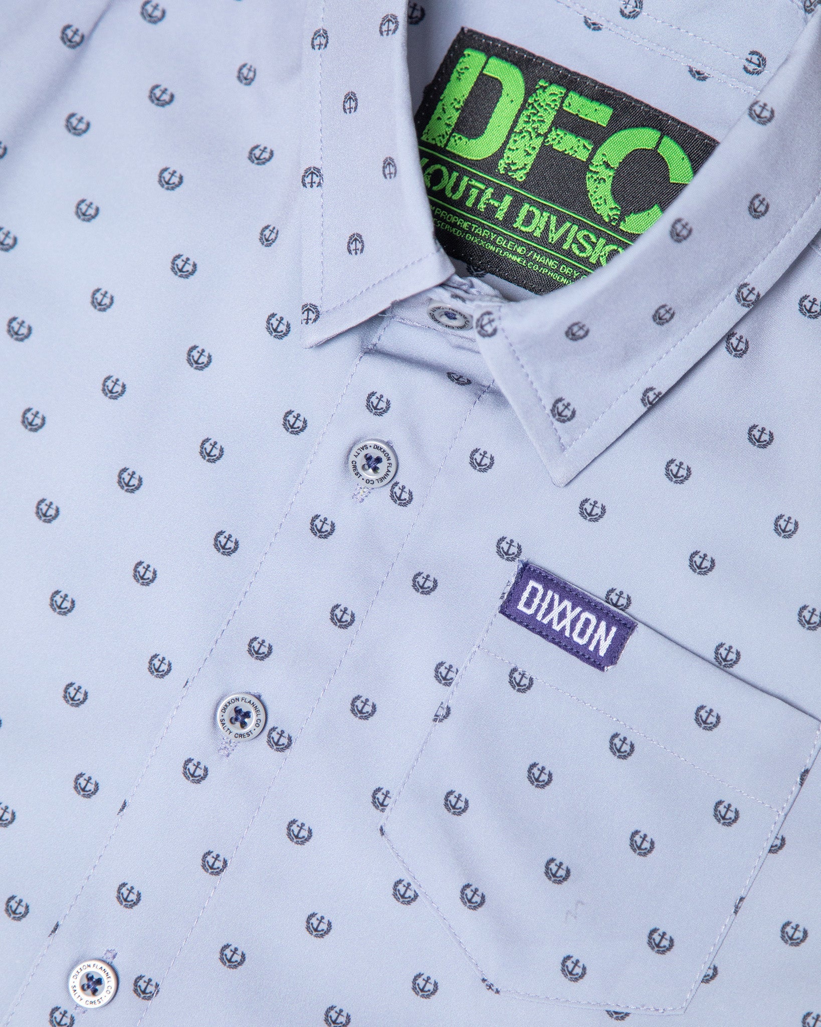 Youth Salty Crest Party Shirt - Black & Gray