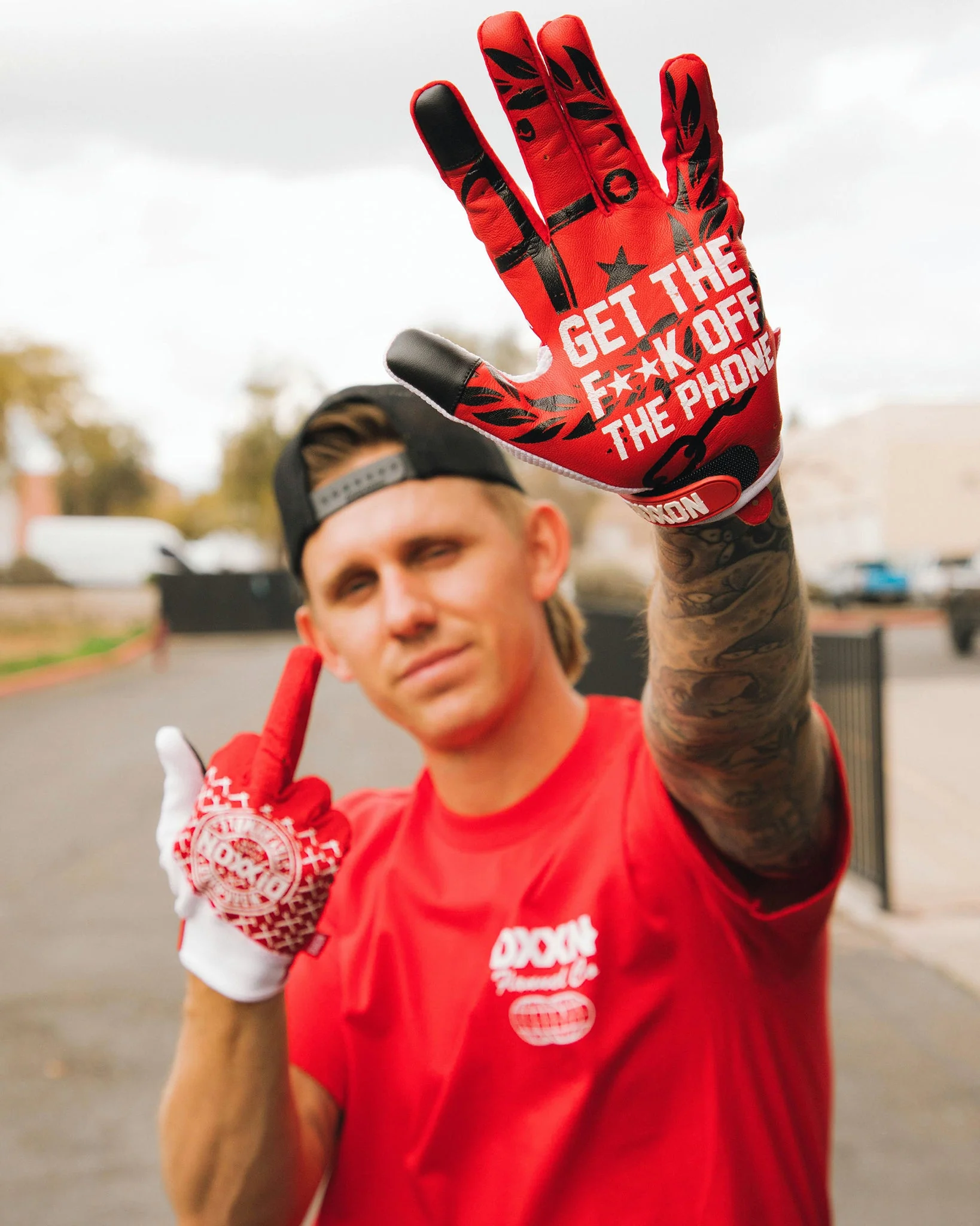 Corpo Moto Gloves - Red & White