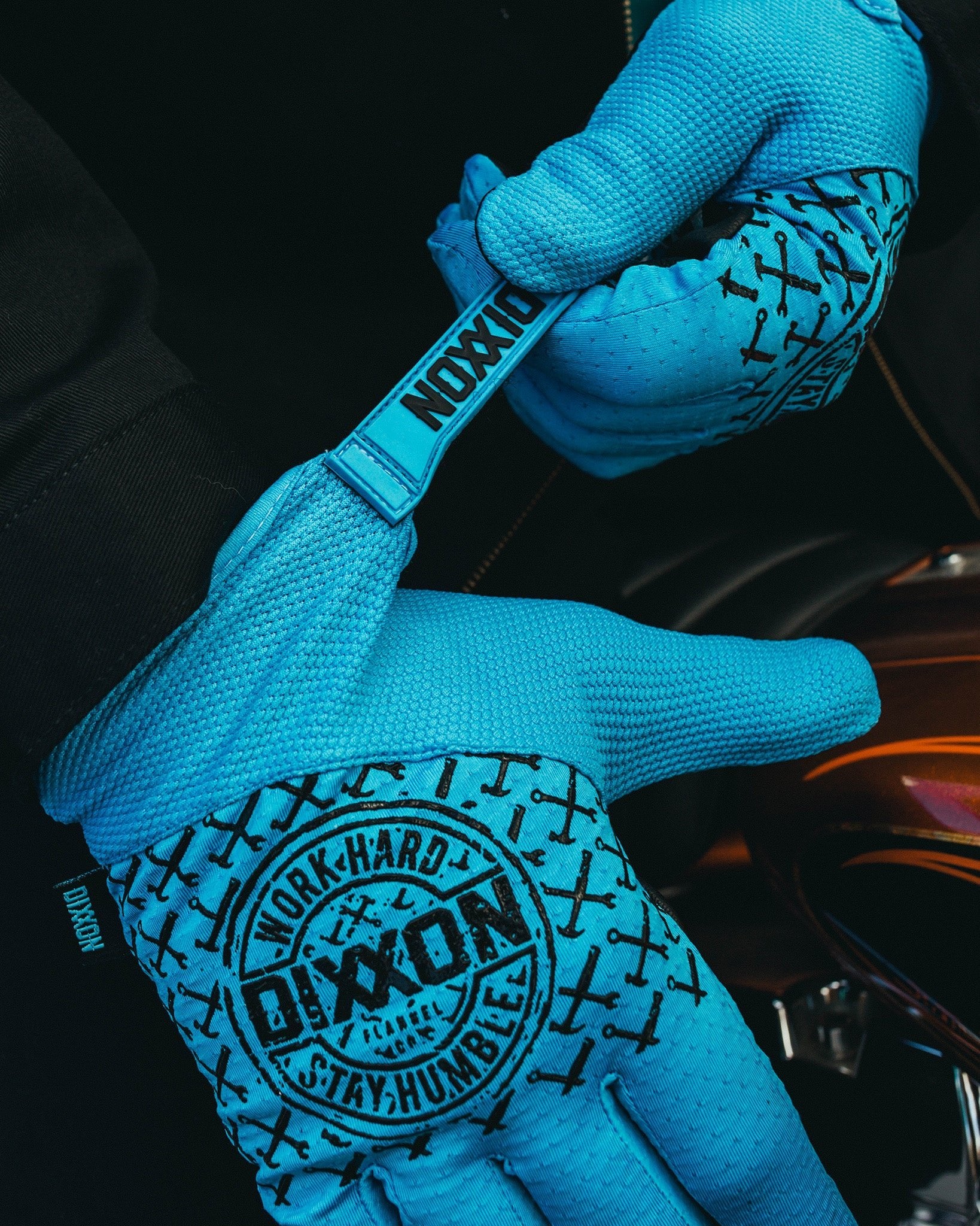 Corpo Moto Gloves - Aqua & Black