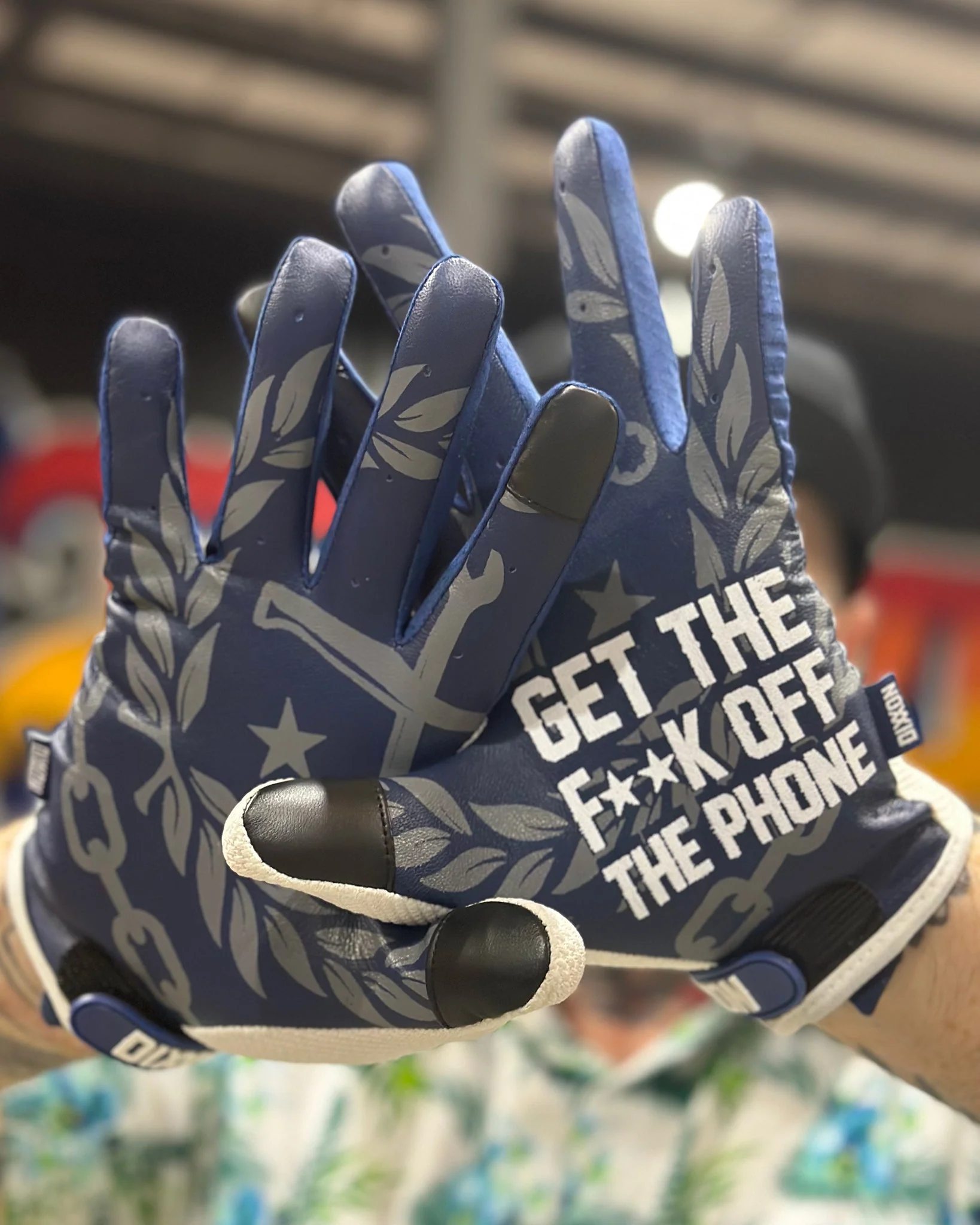 Corpo Moto Gloves - Navy & White 4 Corpo Moto Gloves - Navy & White