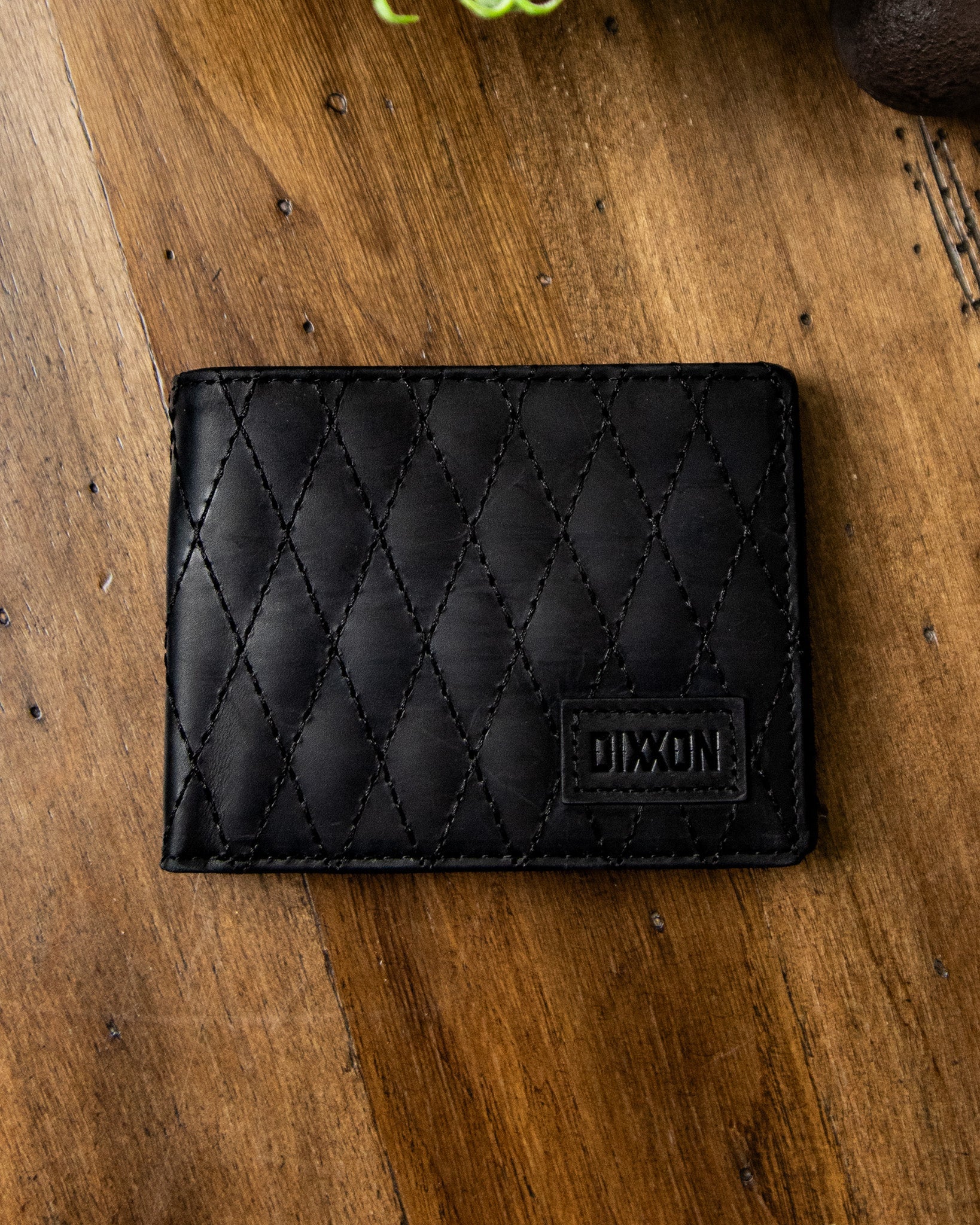 Andar x Dixxon Quilted Leather Wallet - Black