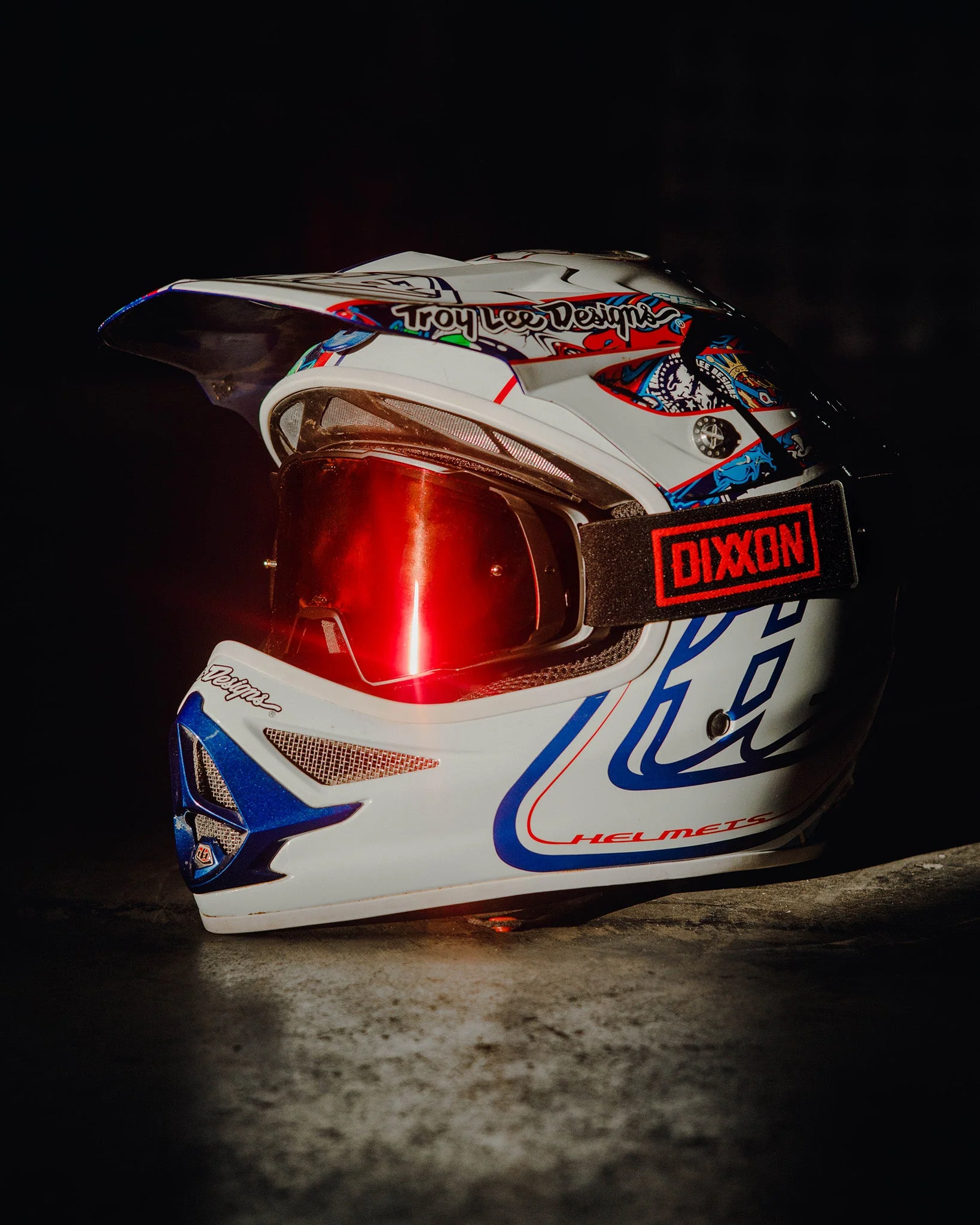 Contender MX Goggles - Black & Red / REVO Red Lens