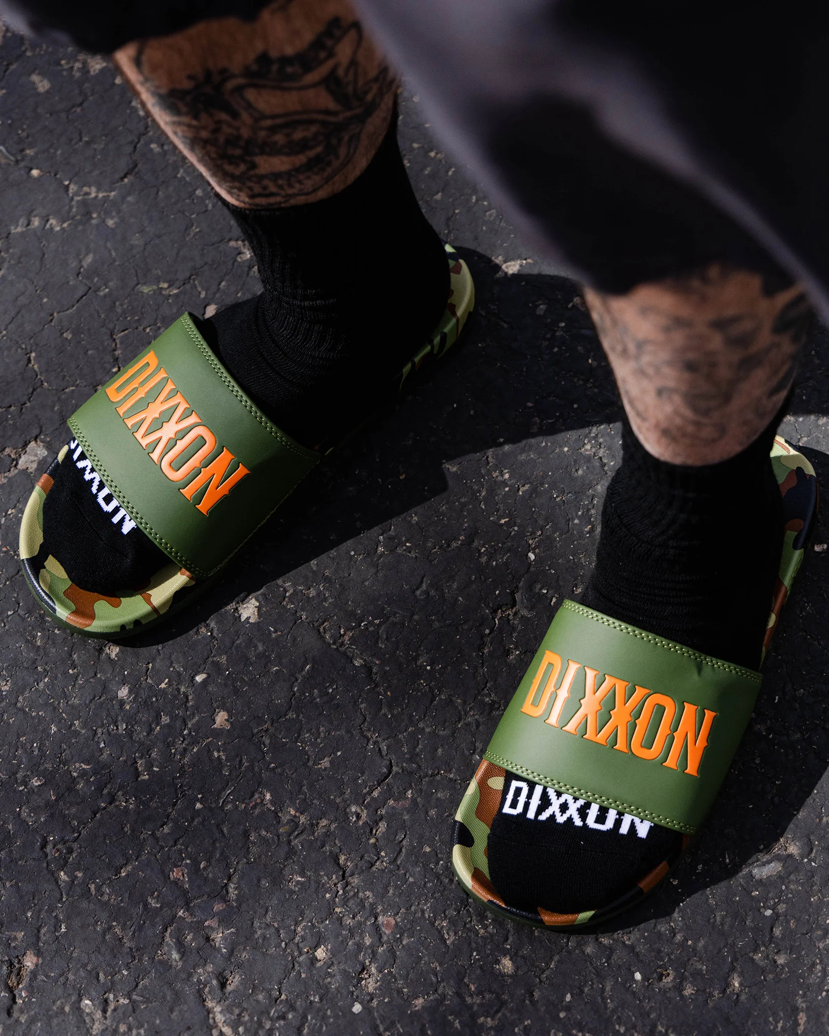 Delta Slides - Green Camo