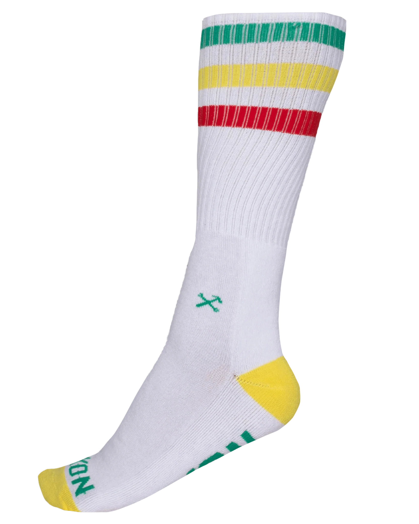 Rasta Premium Crew Socks - White