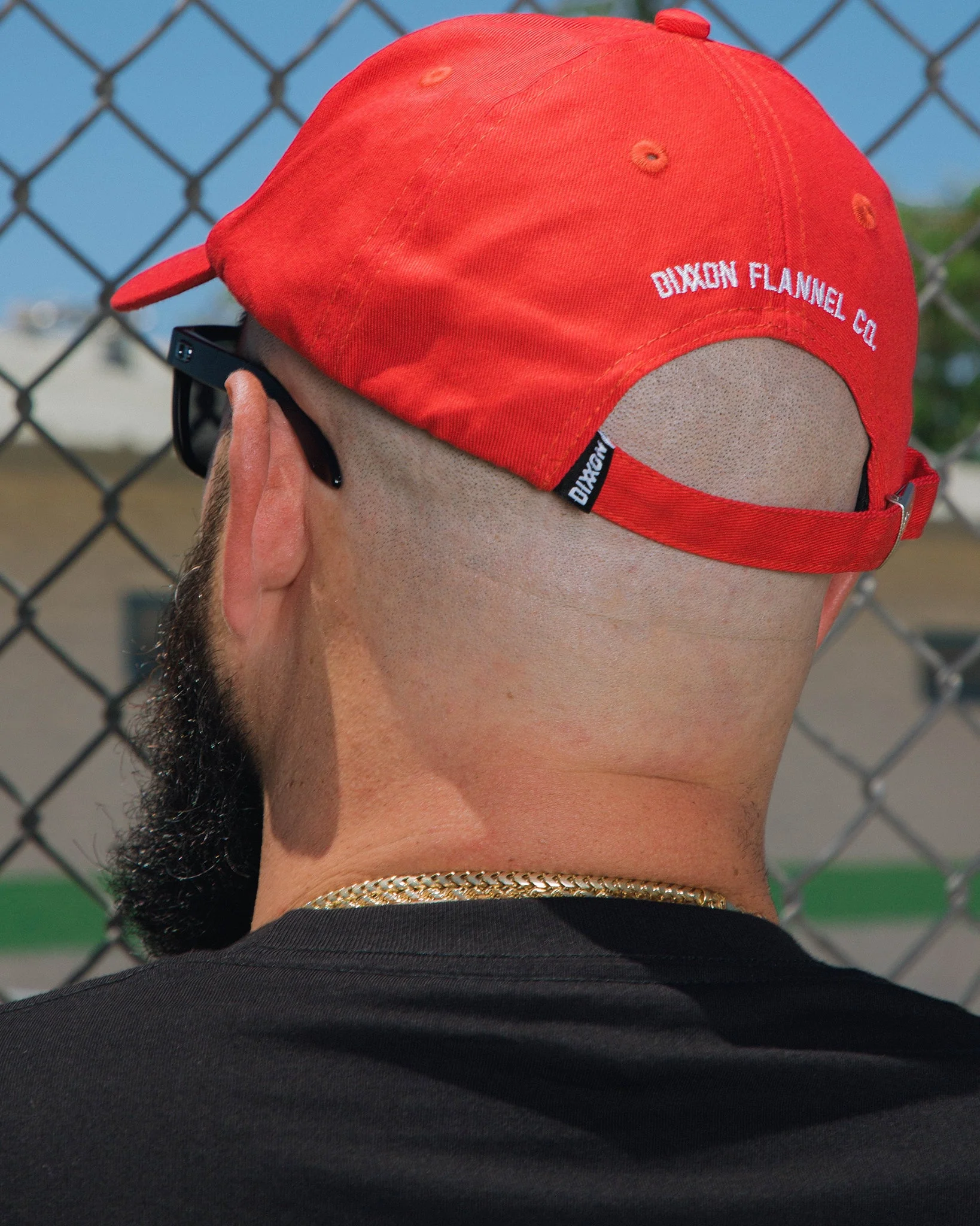 6-Panel Curved Bill Goods Hat - White & Red 3 6-Panel Curved Bill Goods Hat - White & Red