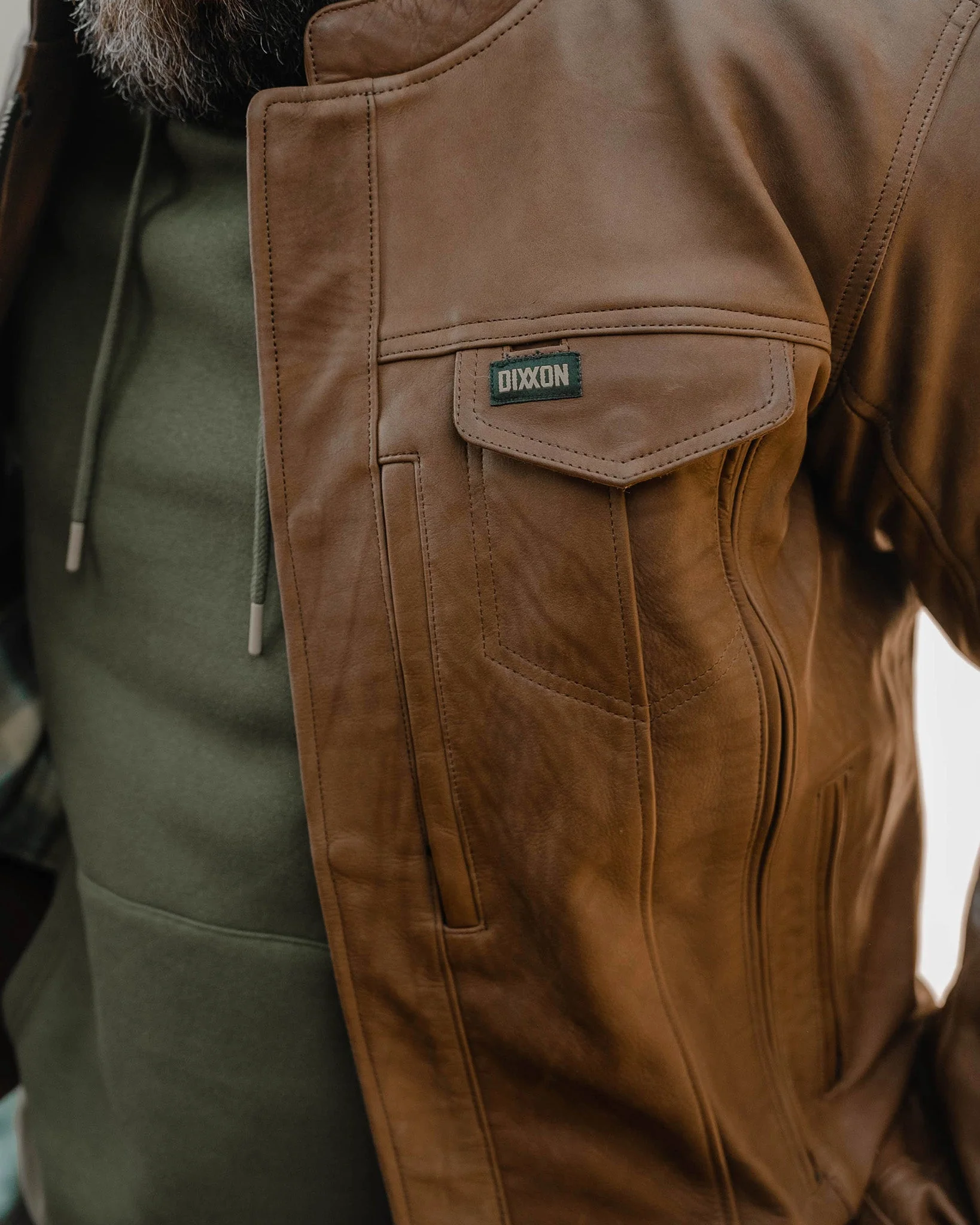 Hudson Leather Jacket - Mohagany 6 Hudson Leather Jacket - Mohagany