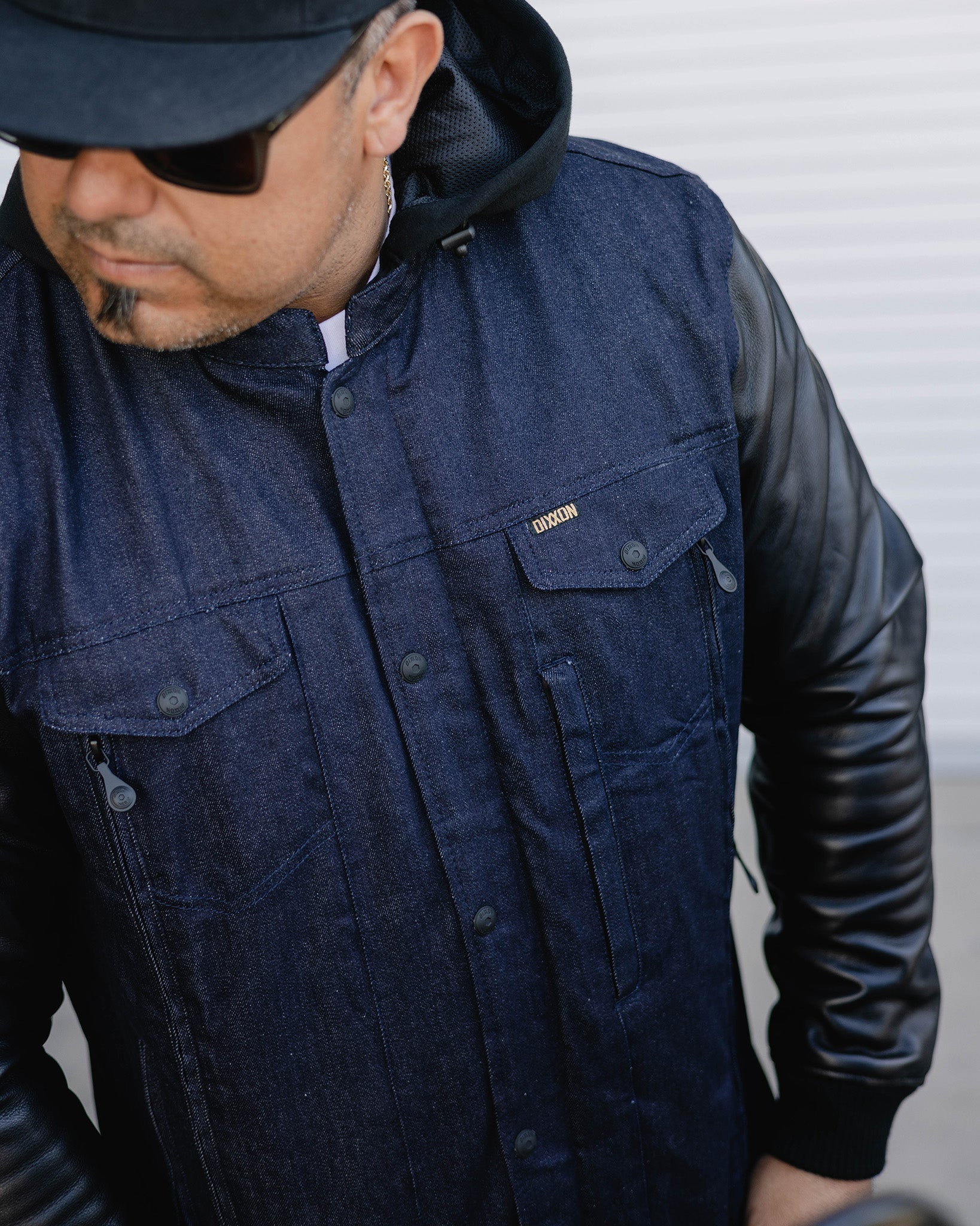 Dillinger Denim & Leather Jacket - Blue Denim 4 Dillinger Denim & Leather Jacket - Blue Denim