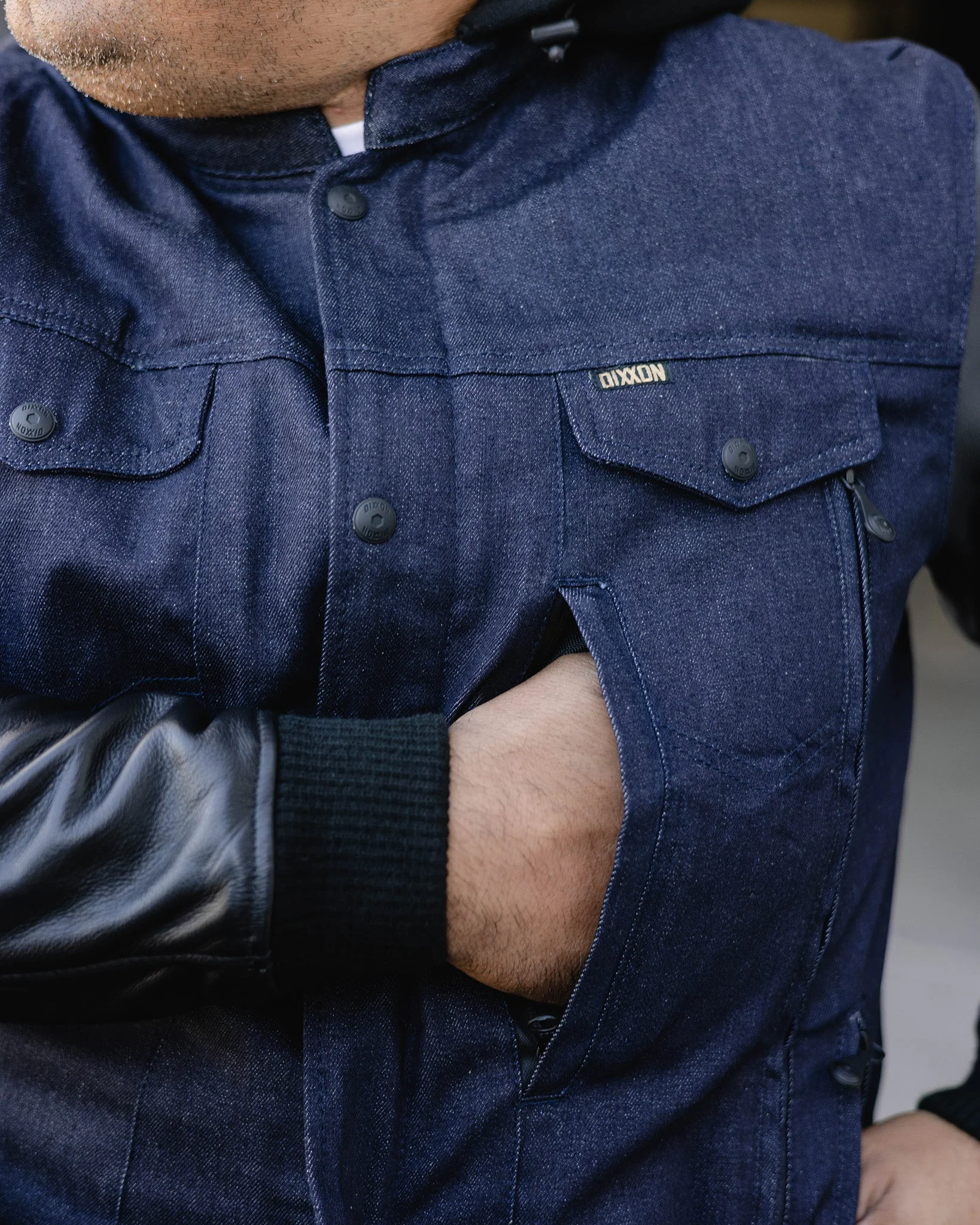 Dillinger Denim & Leather Jacket - Blue Denim 5 Dillinger Denim & Leather Jacket - Blue Denim