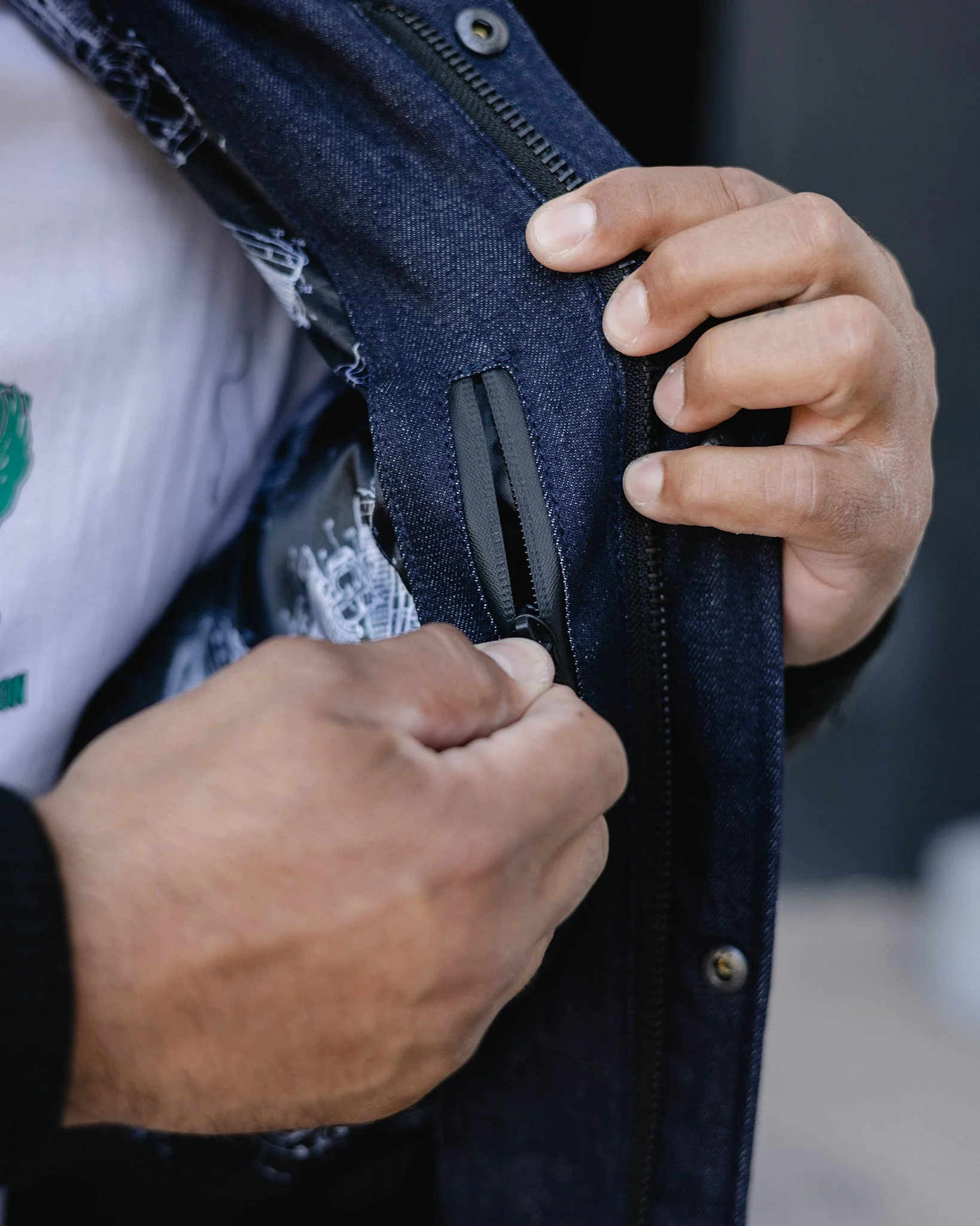 Dillinger Denim & Leather Jacket - Blue Denim 7 Dillinger Denim & Leather Jacket - Blue Denim