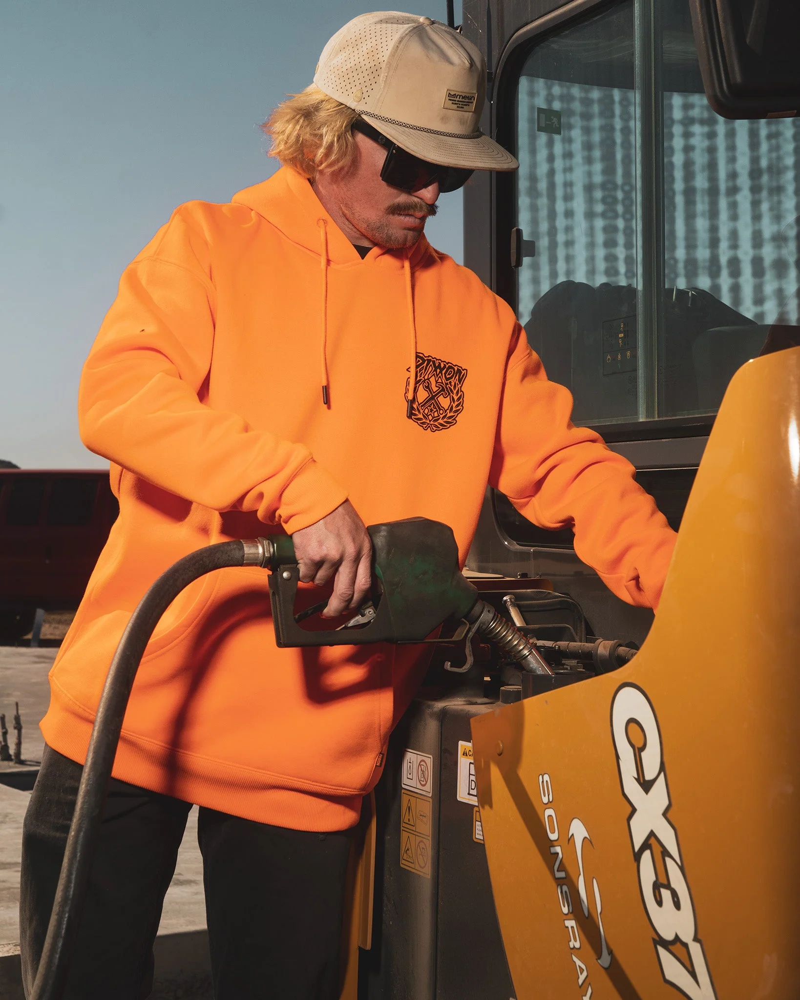 Black Party Crest Pullover Hoodie - Safety Orange 4 Black Party Crest Pullover Hoodie - Safety Orange