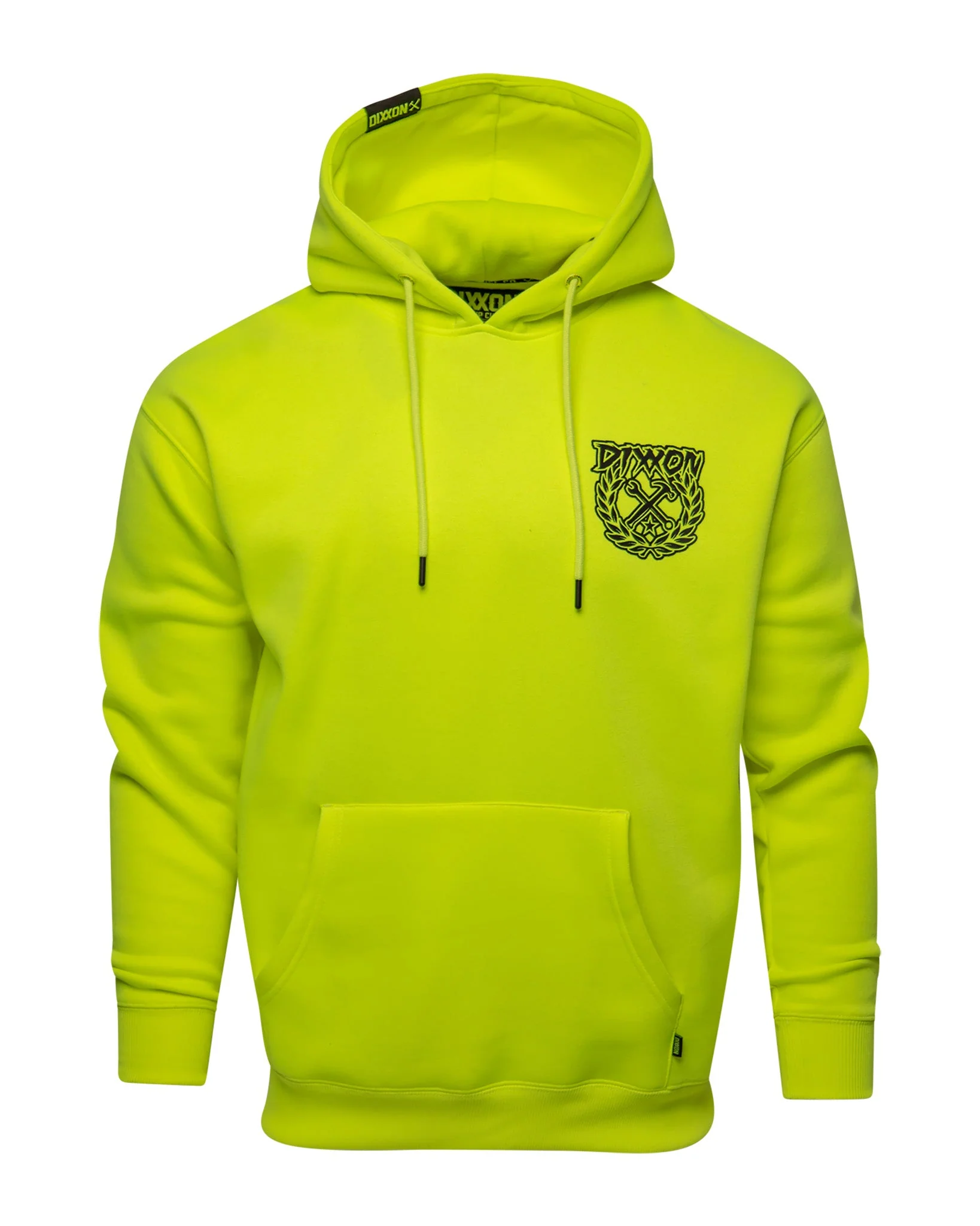 Black Party Crest Pullover Hoodie - Safety Yellow 3 Black Party Crest Pullover Hoodie - Safety Yellow
