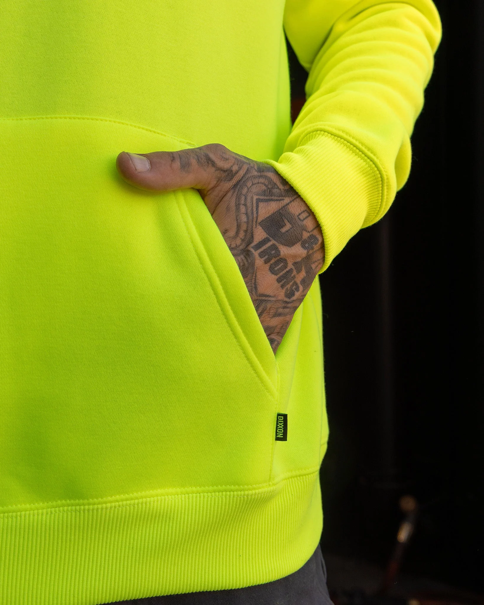 Black Party Crest Pullover Hoodie - Safety Yellow 5 Black Party Crest Pullover Hoodie - Safety Yellow