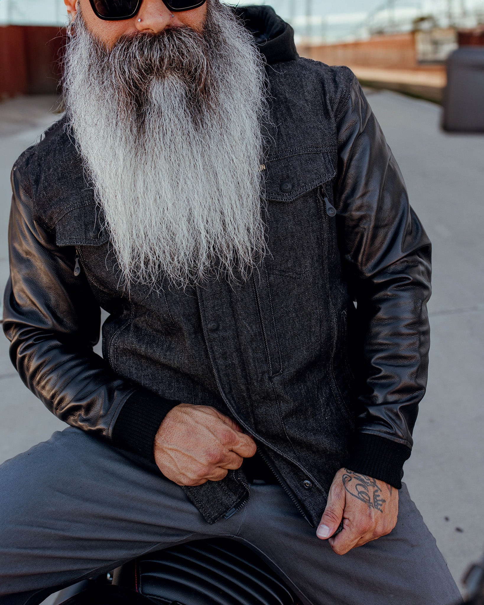 Dillinger Denim & Leather Jacket - Black 4 Dillinger Denim & Leather Jacket - Black