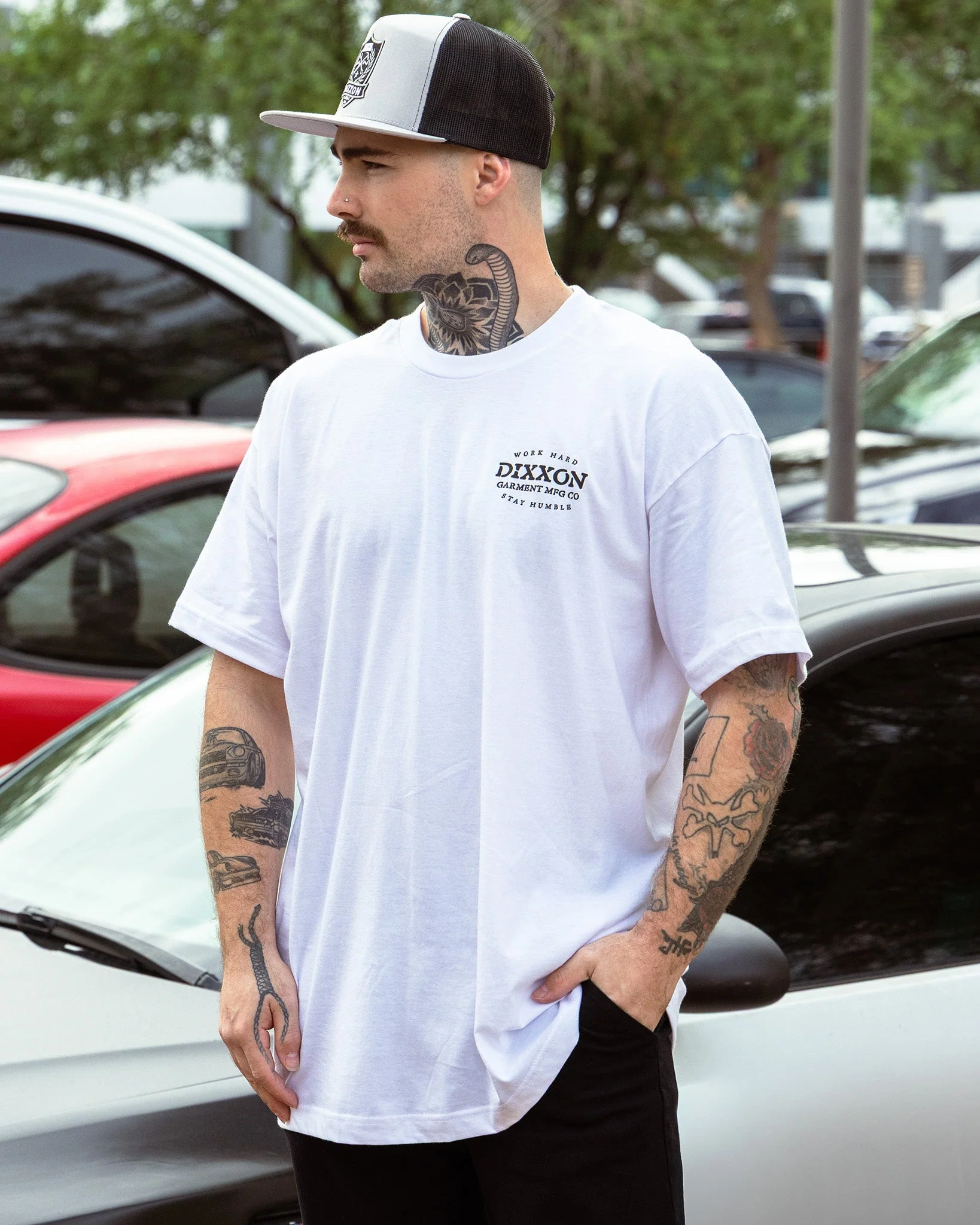 Black MFG Standard T-Shirt - White