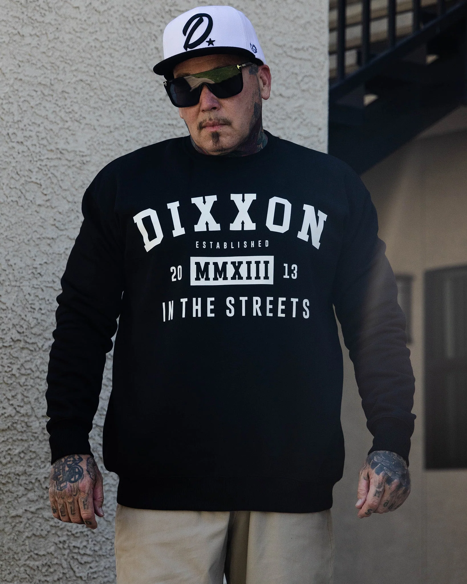 In The Streets Crewneck Sweatshirt - Black & White