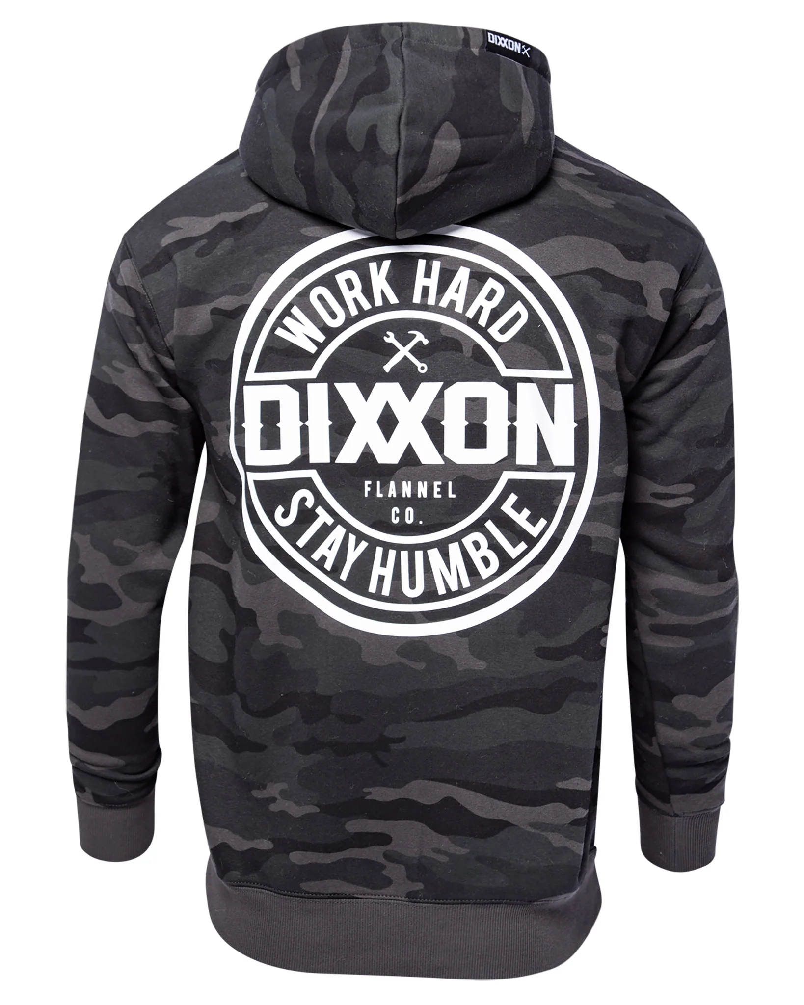 White Corpo Zip Up Hoodie - Black Camo