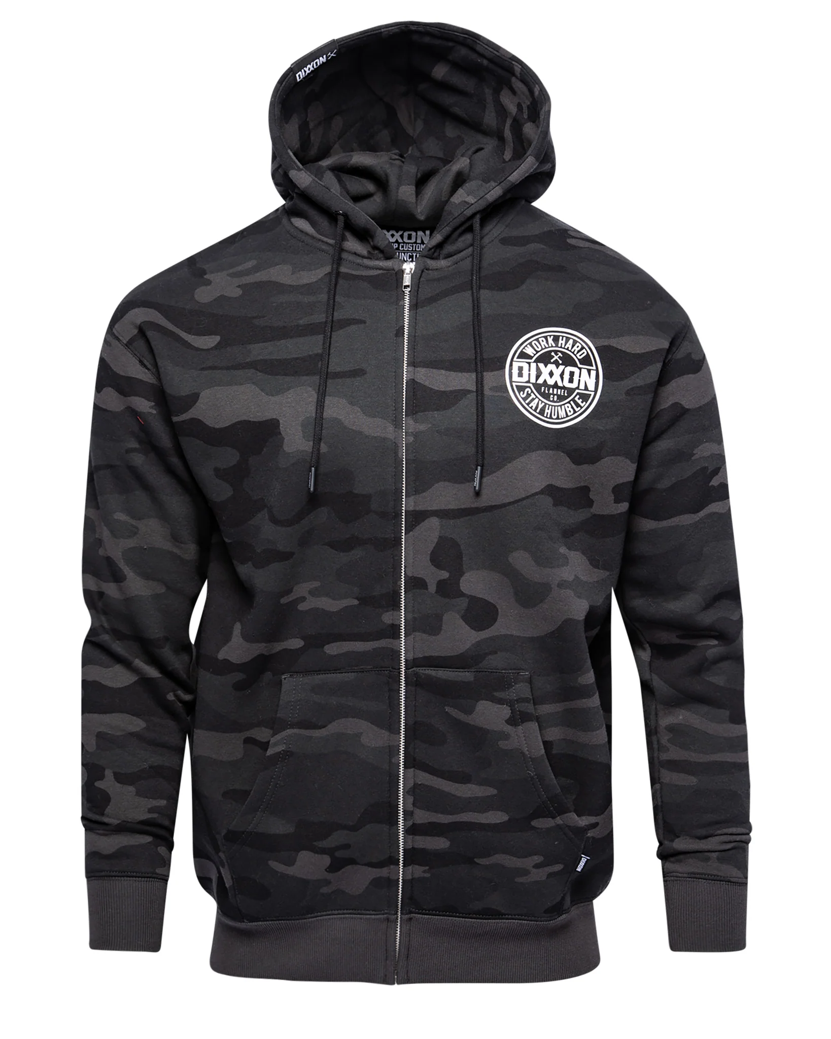 White Corpo Zip Up Hoodie - Black Camo 3 White Corpo Zip Up Hoodie - Black Camo