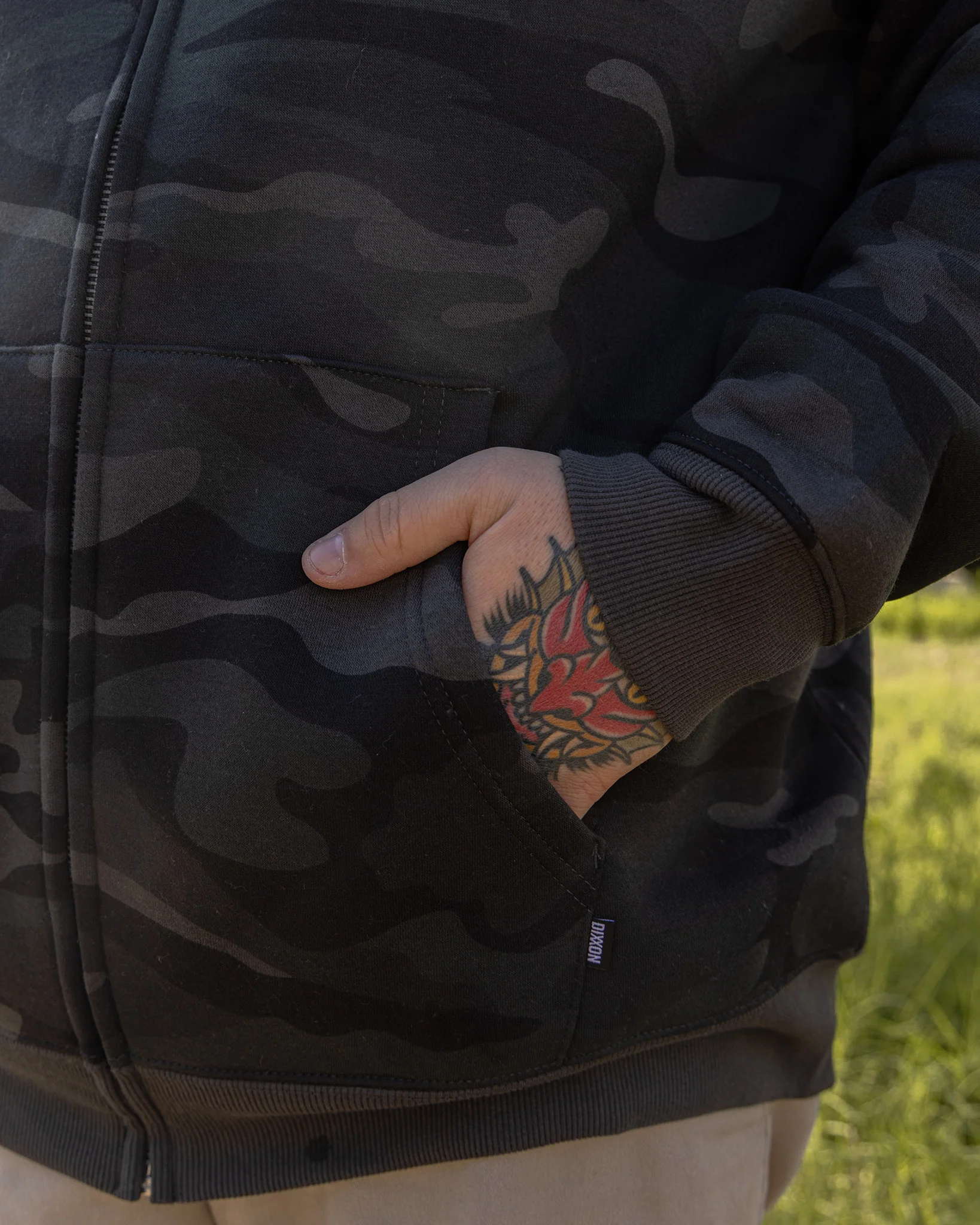 White Corpo Zip Up Hoodie - Black Camo 7 White Corpo Zip Up Hoodie - Black Camo