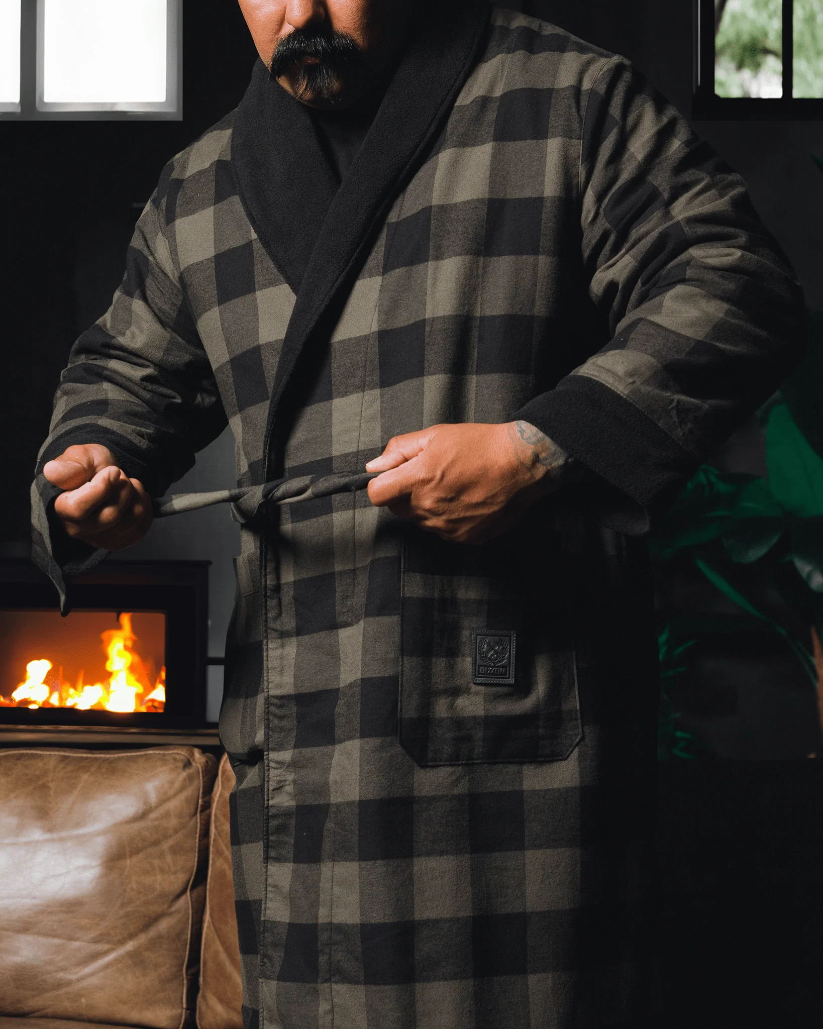 Murked Fleece-Lined Robe