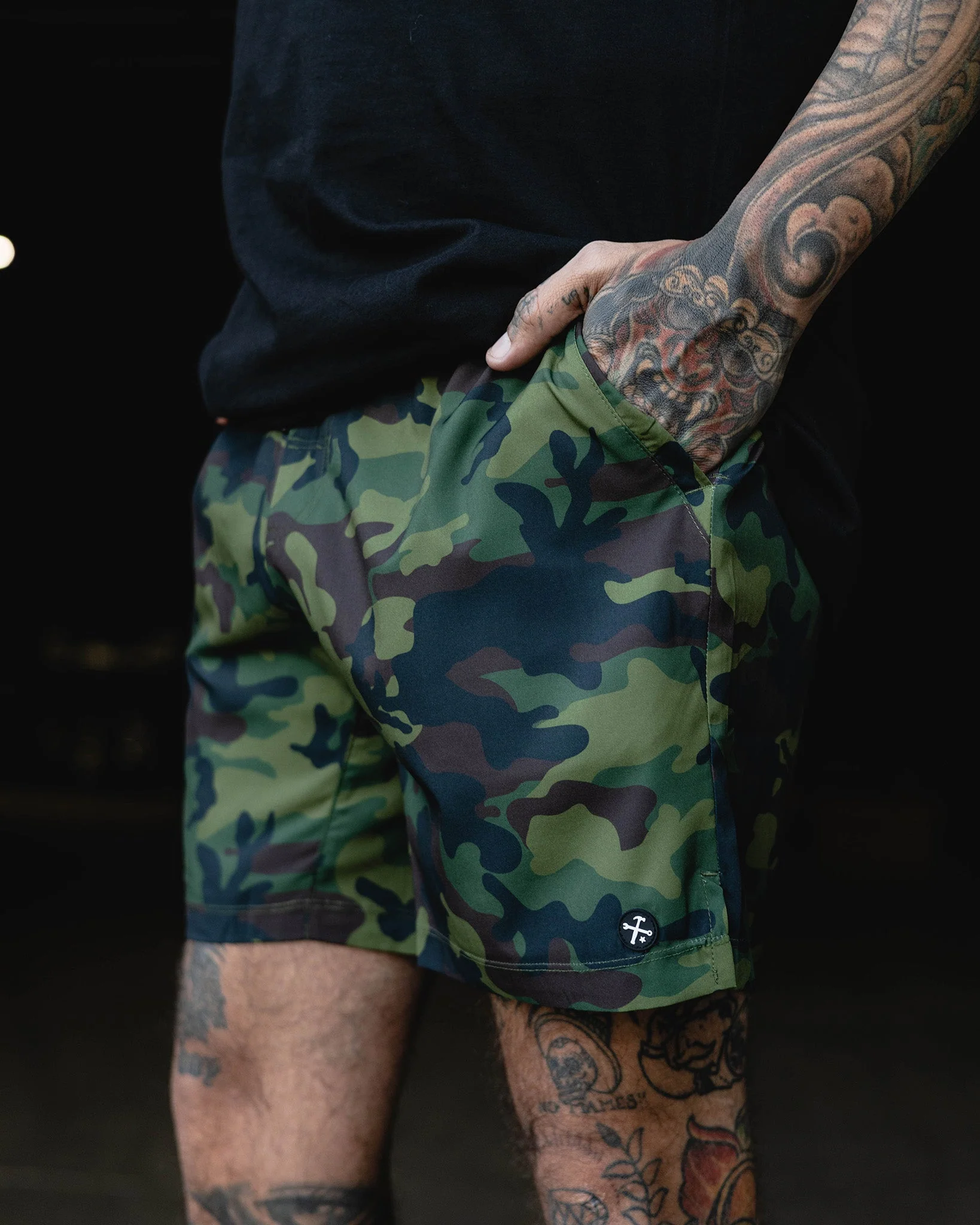 7" Gym Shorts - Green Camo