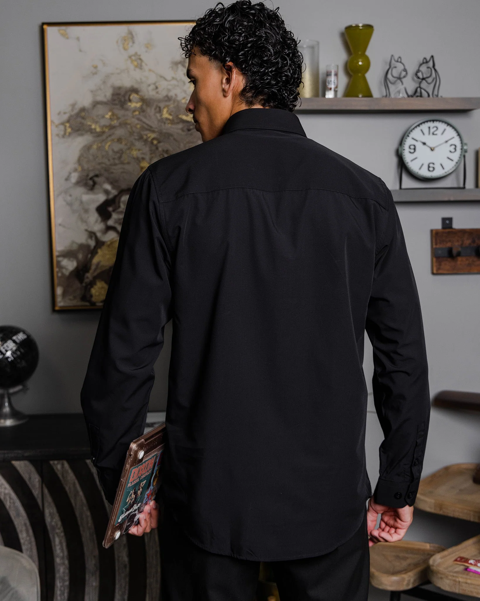 Bamboo Long Sleeve Dress Shirt 2.0 - Black