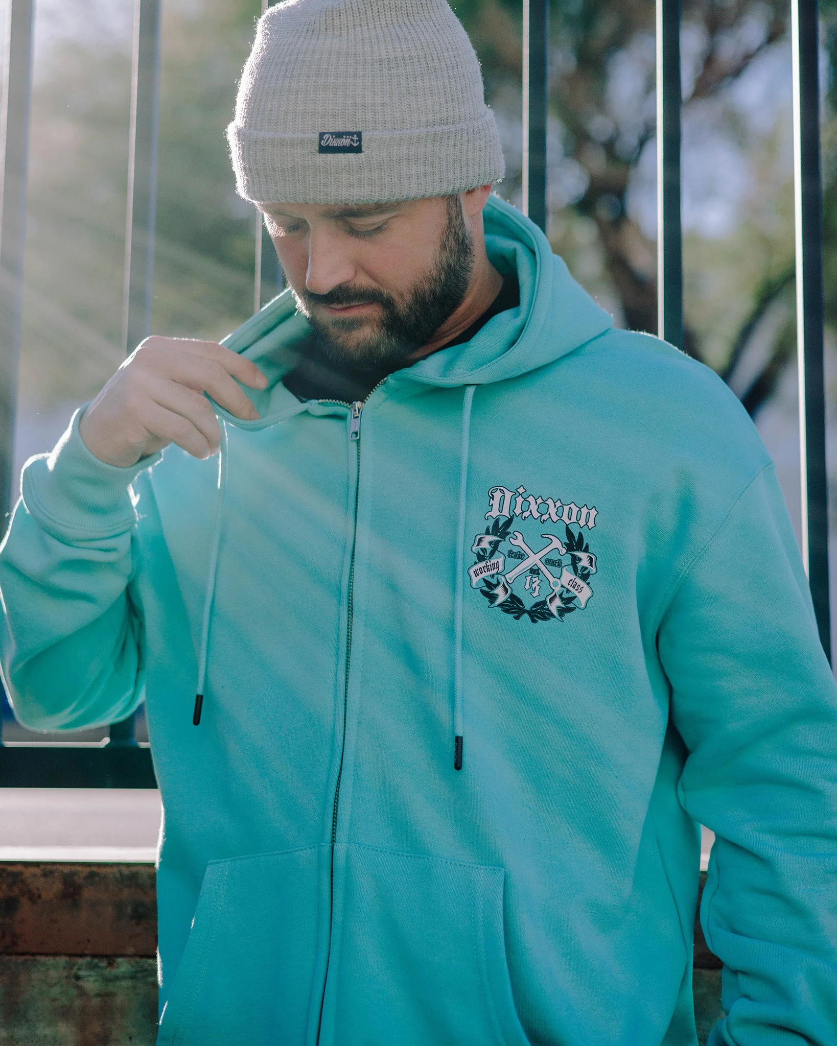 Black & White Award Crest Zip Up - Tiffany 3 Black & White Award Crest Zip Up - Tiffany