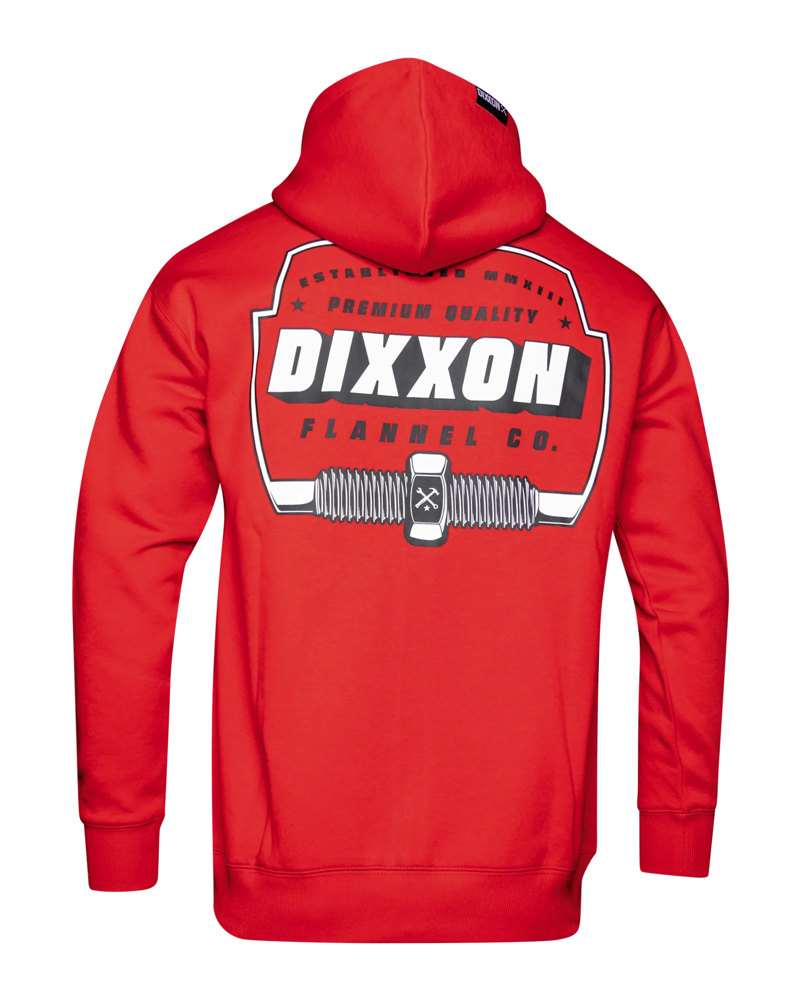 Black & White Grille Zip Up Hoodie - Red