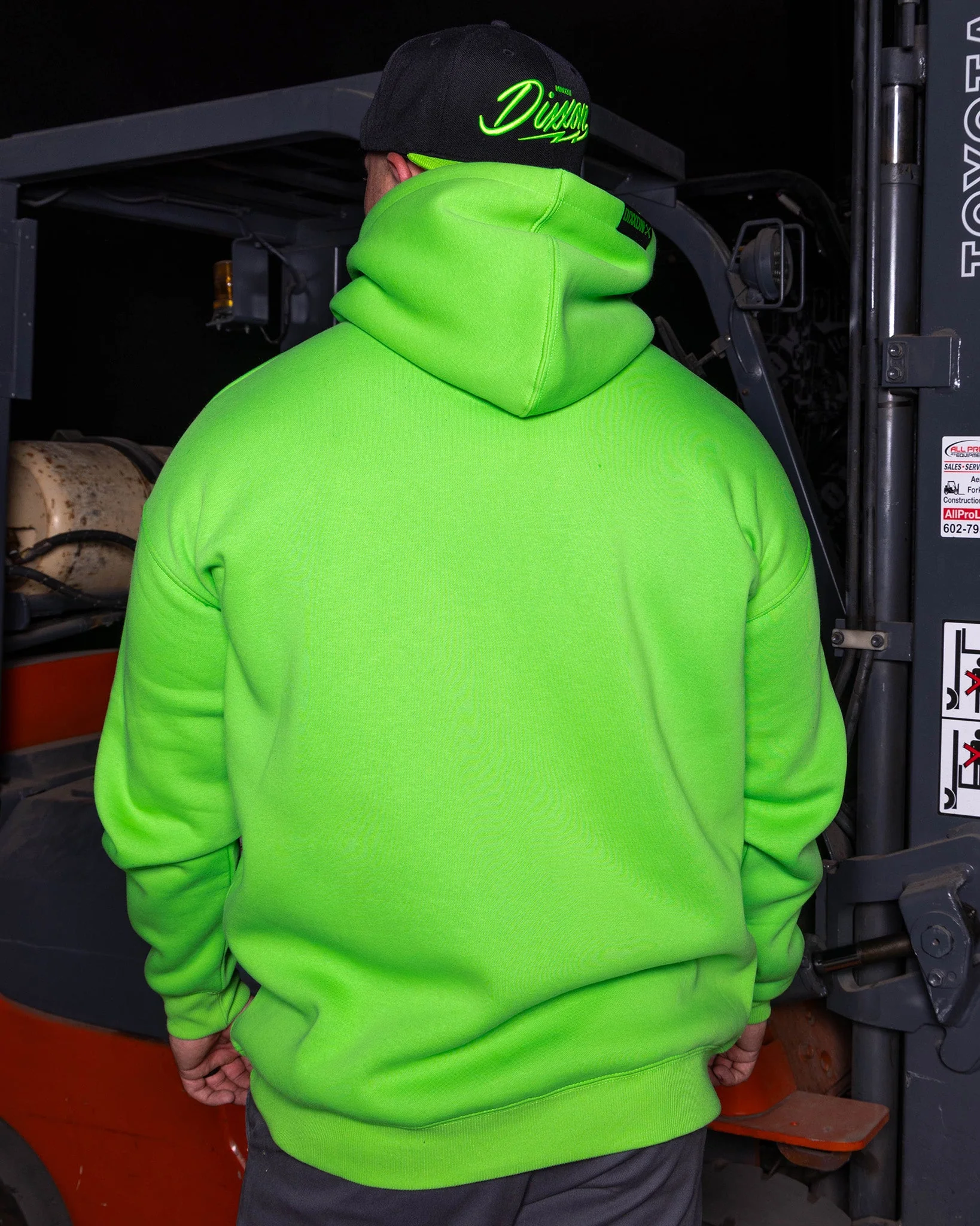 Black Checkpoint Pullover Hoodie - Safety Green 4 Black Checkpoint Pullover Hoodie - Safety Green