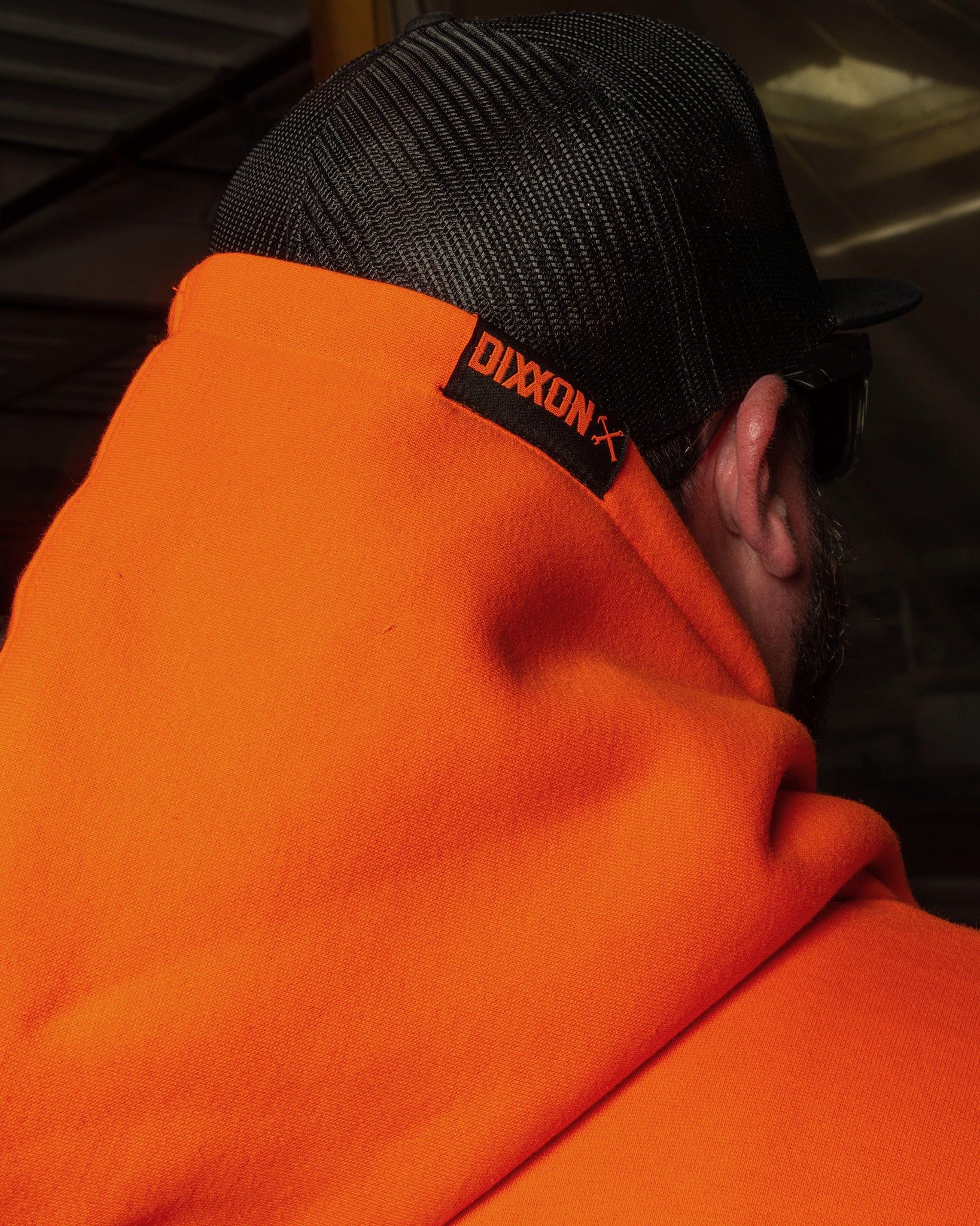 Black Checkpoint Pullover Hoodie - Safety Orange 6 Black Checkpoint Pullover Hoodie - Safety Orange