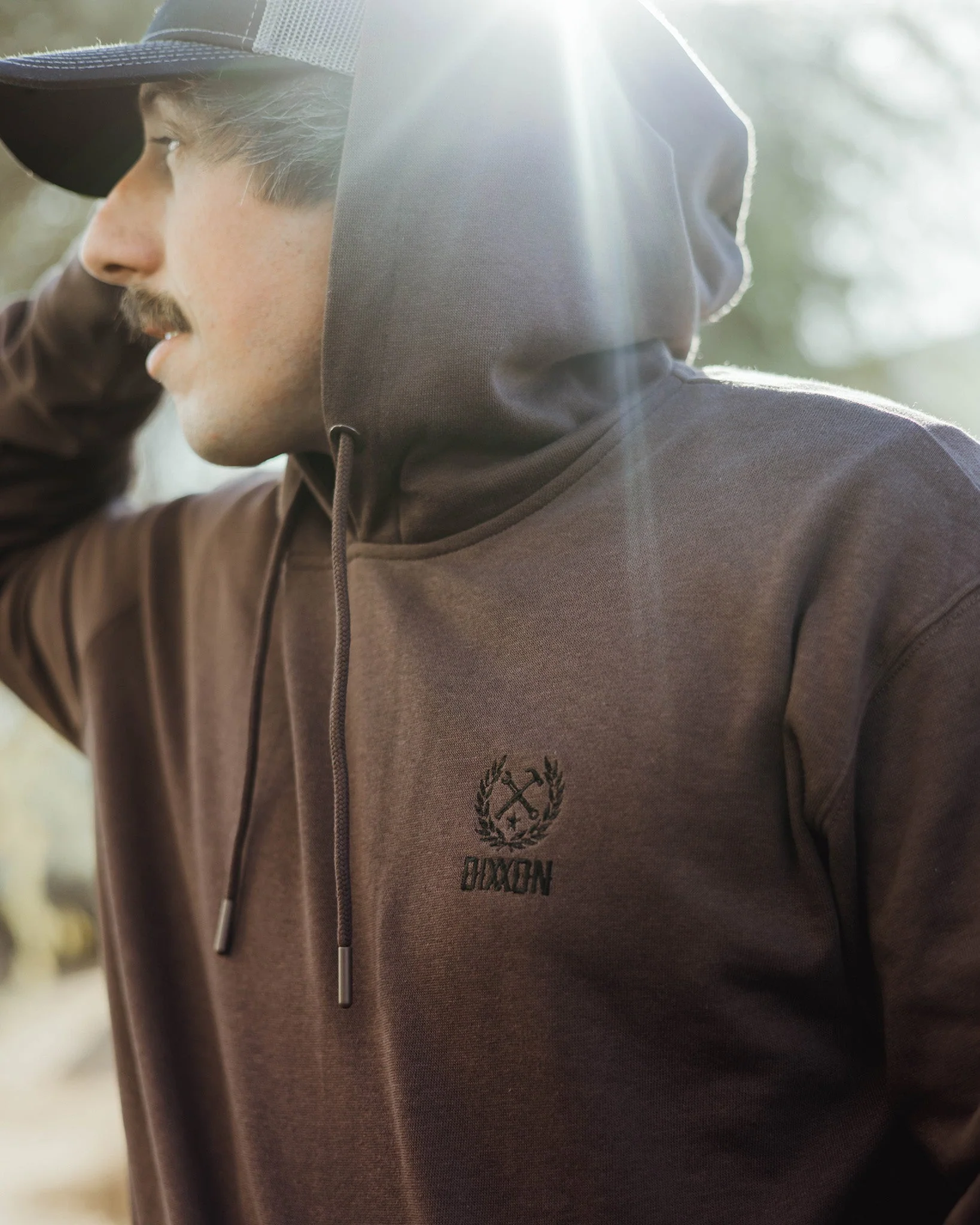 Black Crest Lightweight Pullover Hoodie - Brown 4 Black Crest Lightweight Pullover Hoodie - Brown