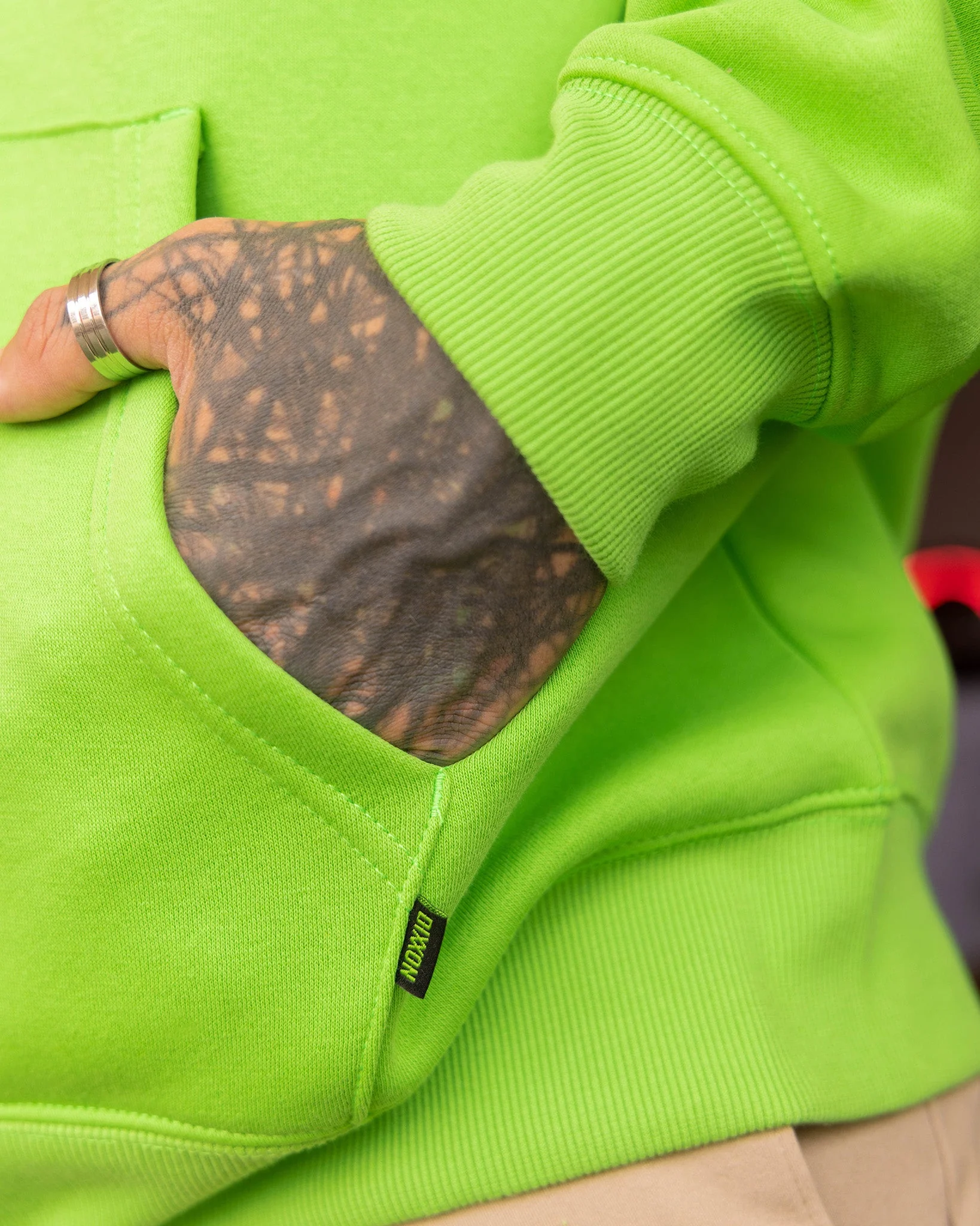 Black DFC Shield Zip Up Hoodie - Safety Green 6 Black DFC Shield Zip Up Hoodie - Safety Green