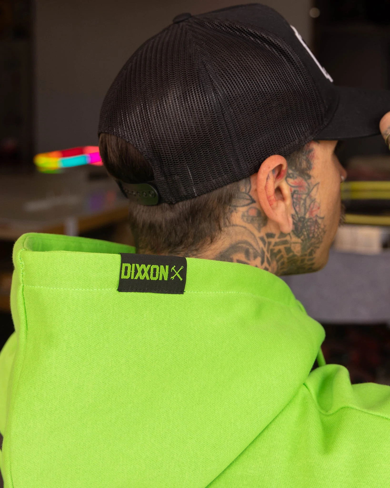 Black DFC Shield Zip Up Hoodie - Safety Green 7 Black DFC Shield Zip Up Hoodie - Safety Green